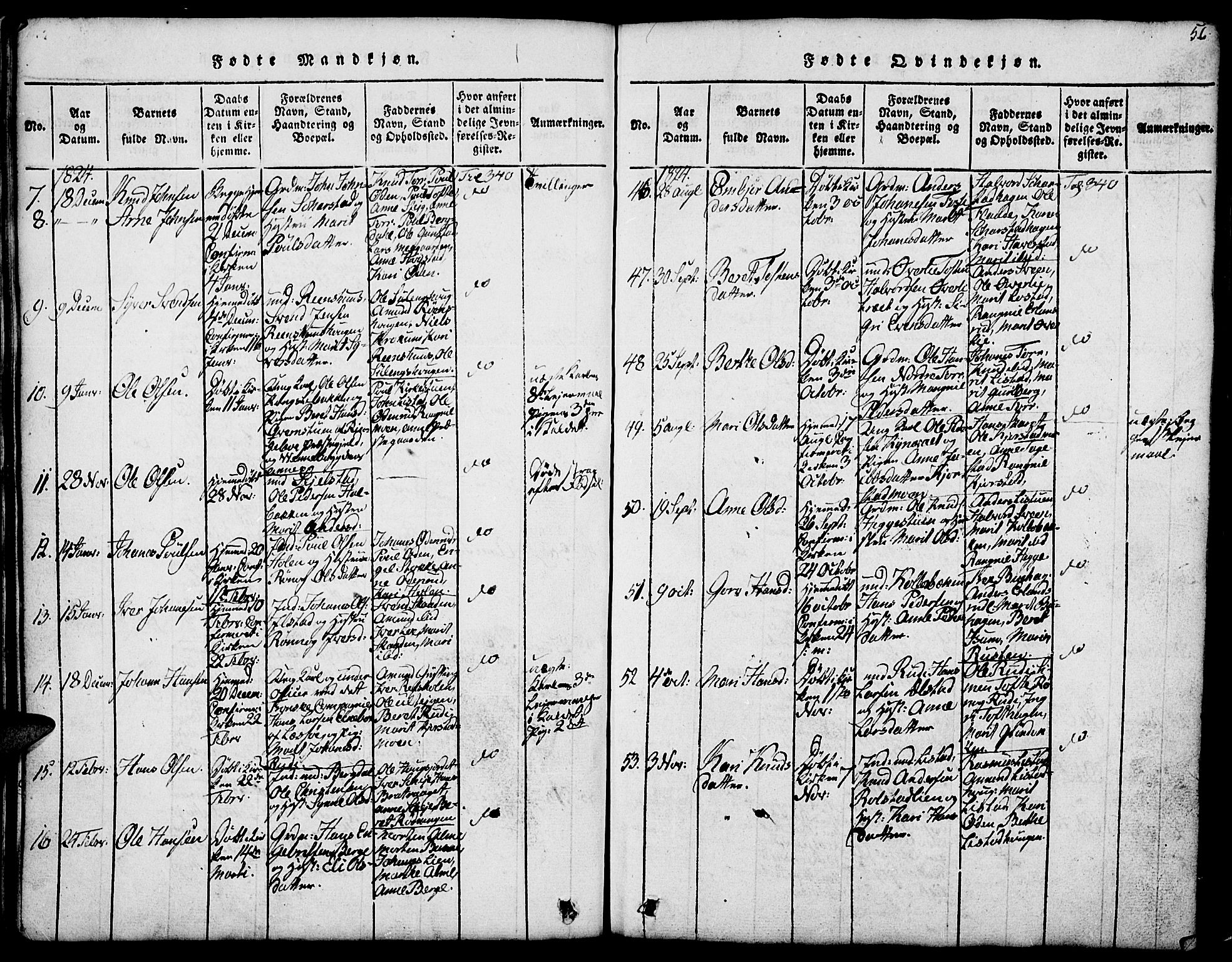 Fron prestekontor, SAH/PREST-078/H/Ha/Hab/L0001: Parish register (copy) no. 1, 1816-1843, p. 56