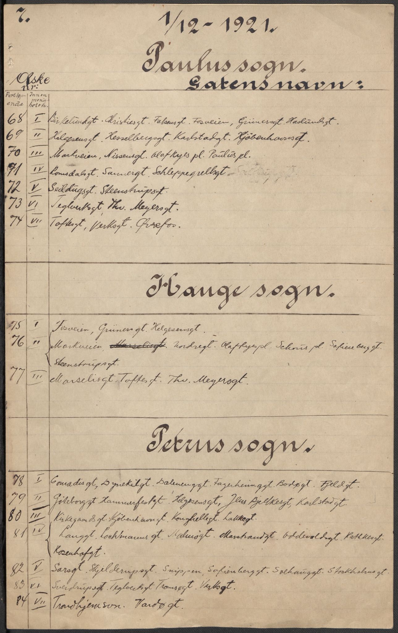 SAO, 1920 census for Kristiania, 1920, p. 8