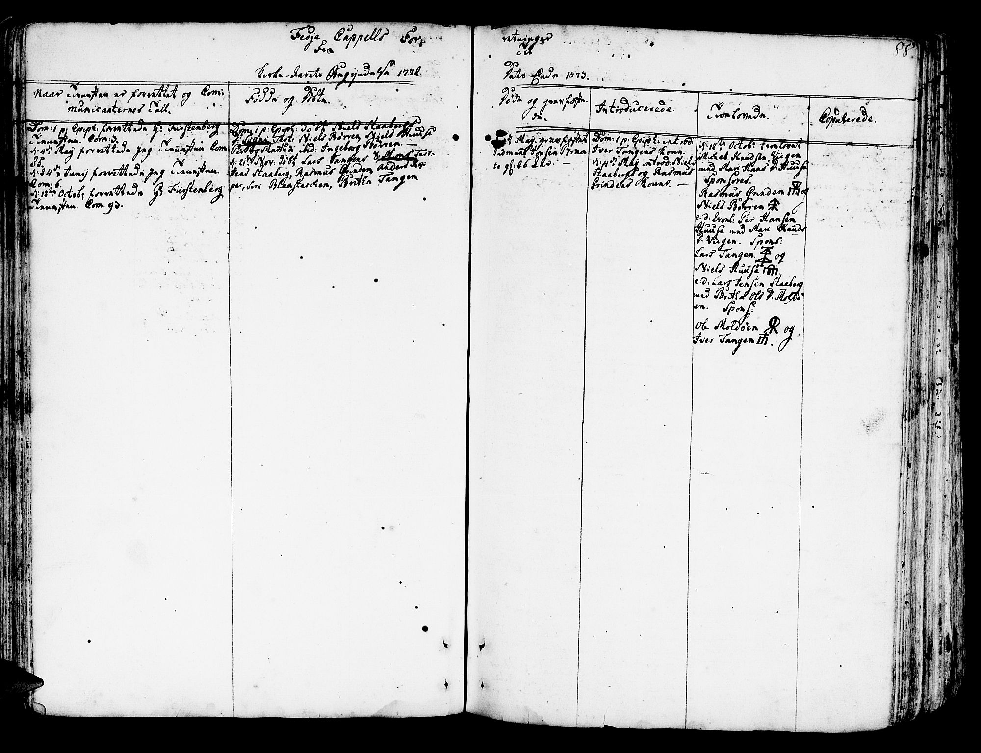 Lindås Sokneprestembete, AV/SAB-A-76701/H/Haa/Haaa/L0004: Parish register (official) no. A 4, 1764-1791, p. 88