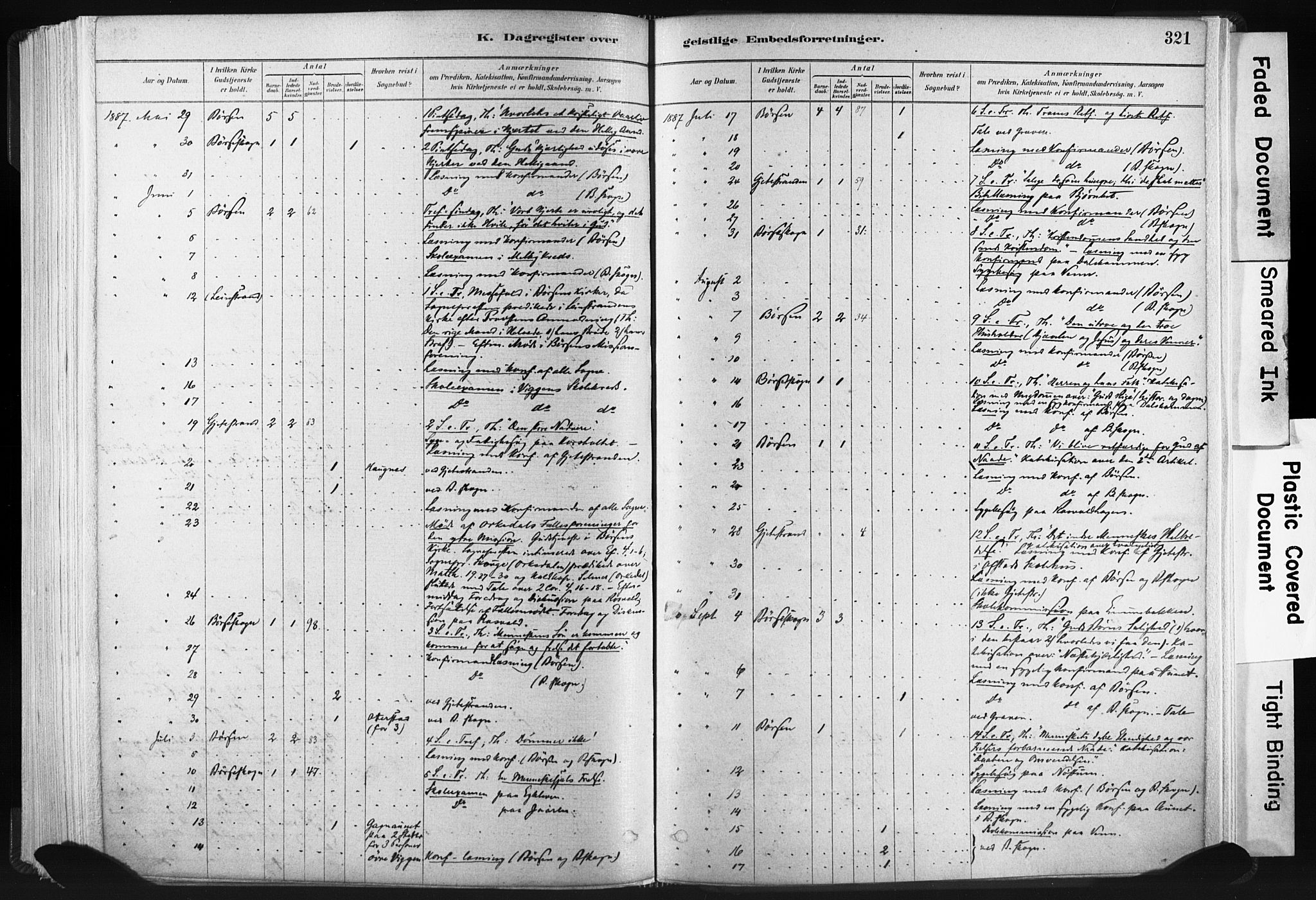 Ministerialprotokoller, klokkerbøker og fødselsregistre - Sør-Trøndelag, AV/SAT-A-1456/665/L0773: Parish register (official) no. 665A08, 1879-1905, p. 321