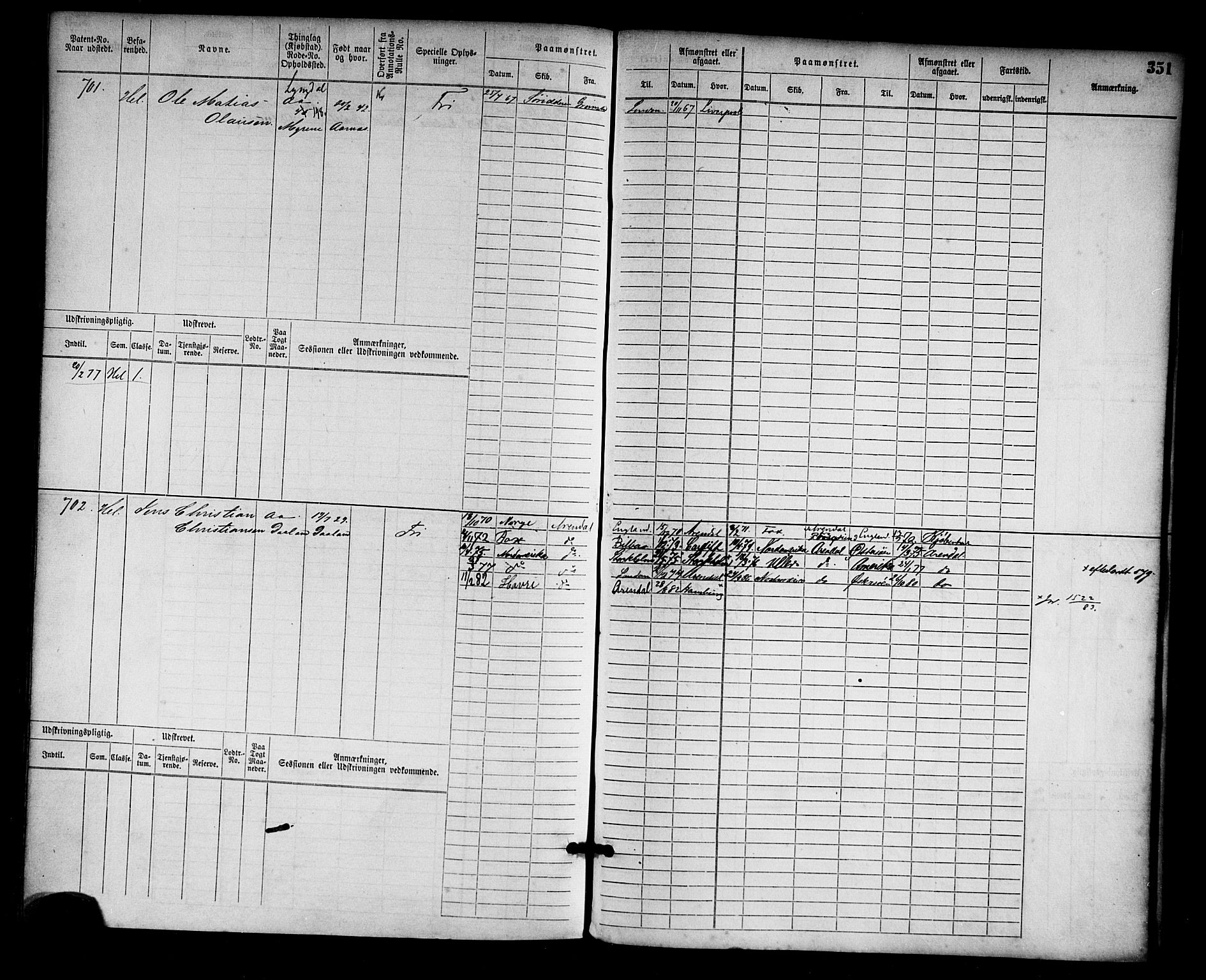 Farsund mønstringskrets, AV/SAK-2031-0017/F/Fb/L0001: Hovedrulle nr 1-758, M-4, 1868-1900, p. 367