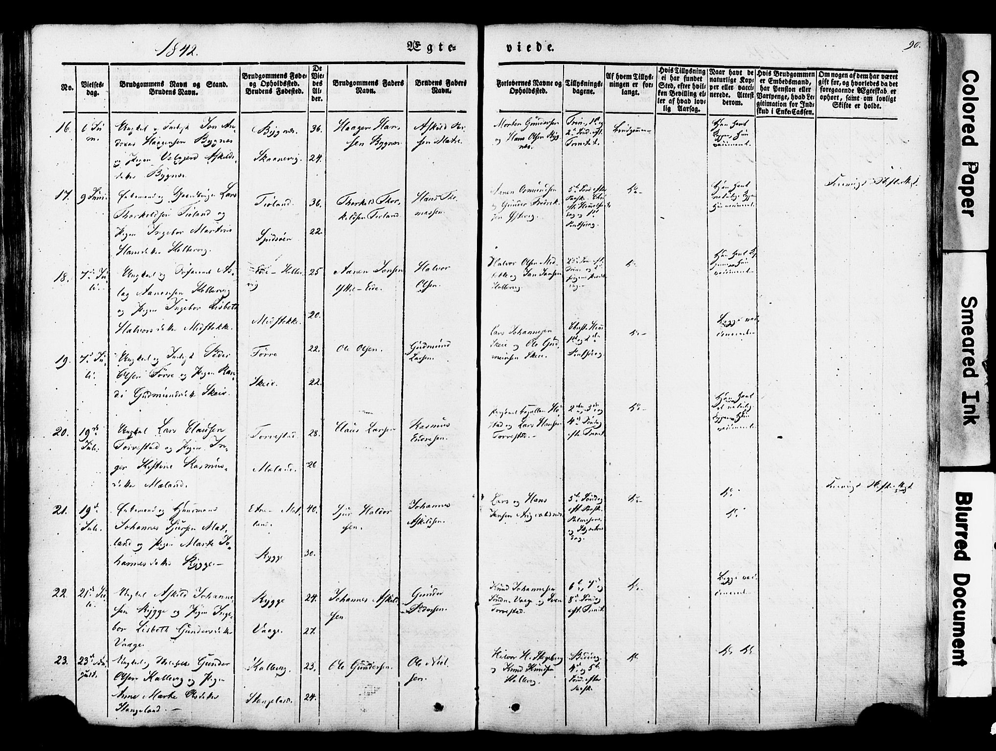 Avaldsnes sokneprestkontor, SAST/A -101851/H/Ha/Haa/L0007: Parish register (official) no. A 7, 1841-1853, p. 90