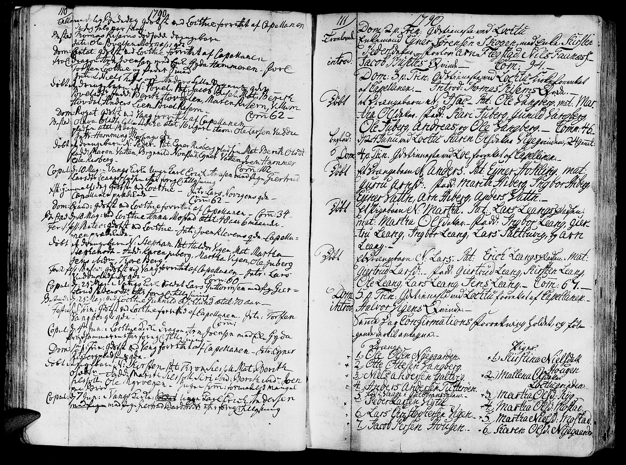 Ministerialprotokoller, klokkerbøker og fødselsregistre - Nord-Trøndelag, AV/SAT-A-1458/713/L0110: Parish register (official) no. 713A02, 1778-1811, p. 110-111