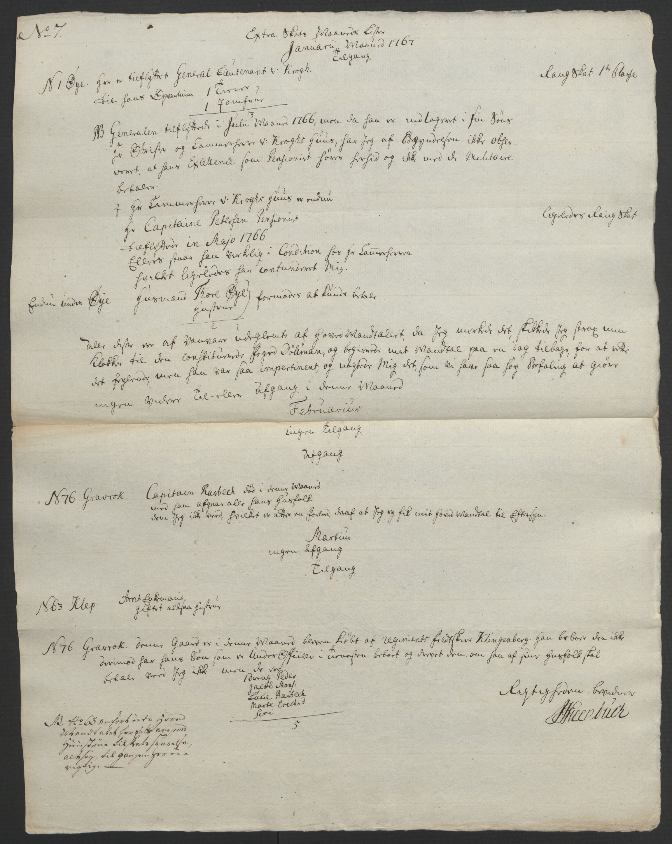 Rentekammeret inntil 1814, Realistisk ordnet avdeling, AV/RA-EA-4070/Ol/L0021: [Gg 10]: Ekstraskatten, 23.09.1762. Orkdal og Gauldal, 1762-1767, p. 806