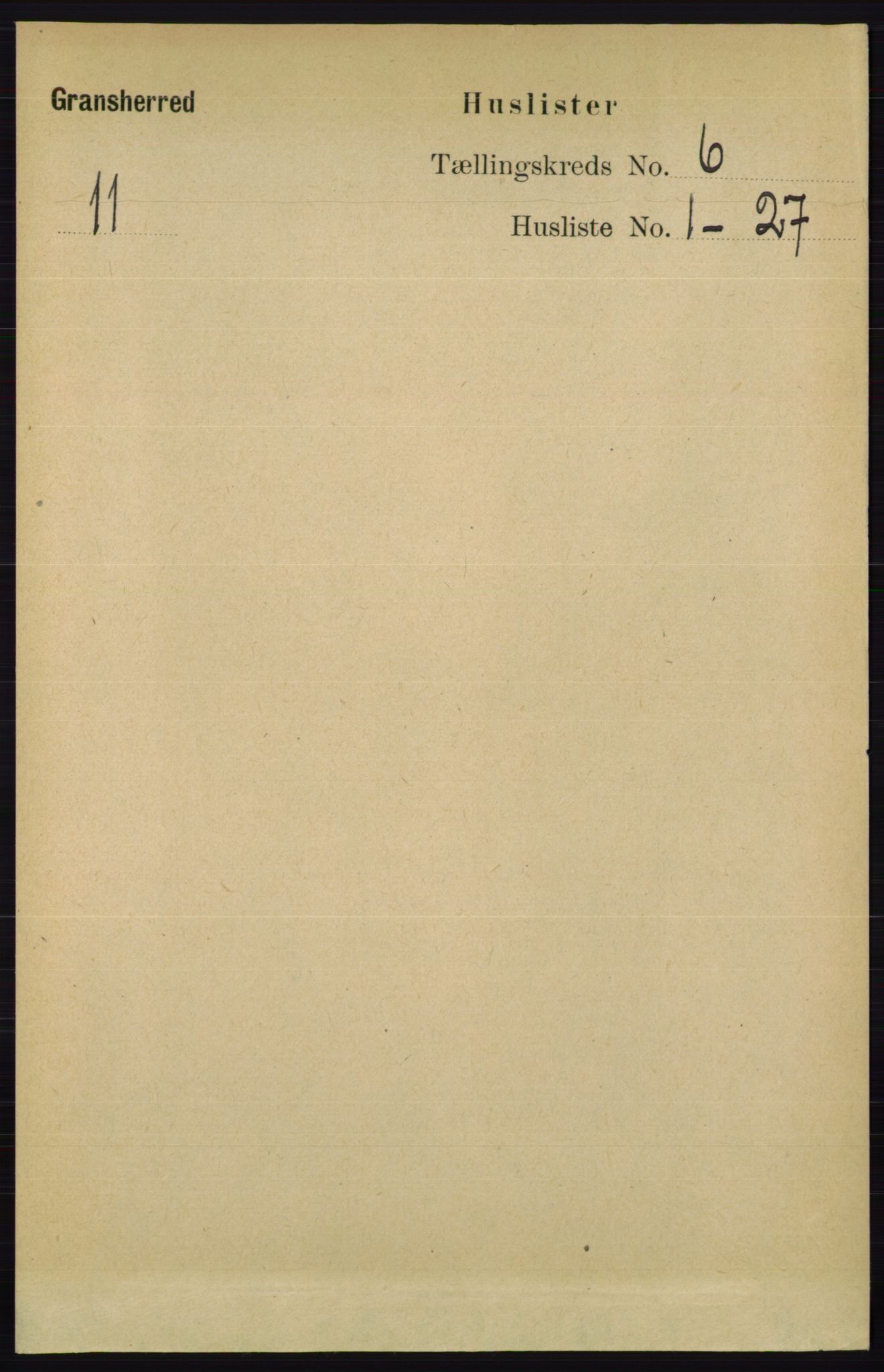 RA, 1891 census for 0824 Gransherad, 1891, p. 978