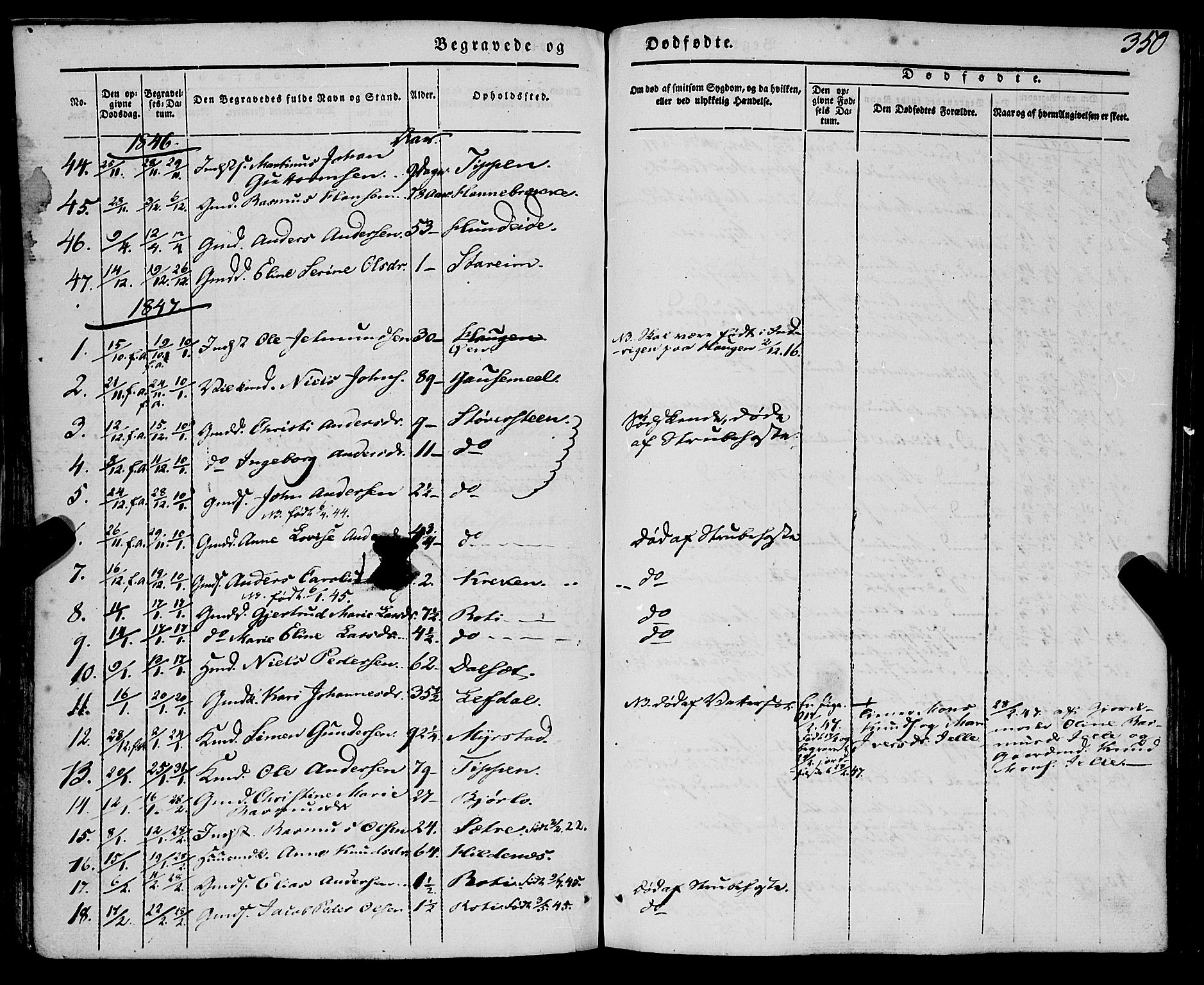 Eid sokneprestembete, SAB/A-82301/H/Haa/Haaa/L0007: Parish register (official) no. A 7, 1844-1858, p. 350