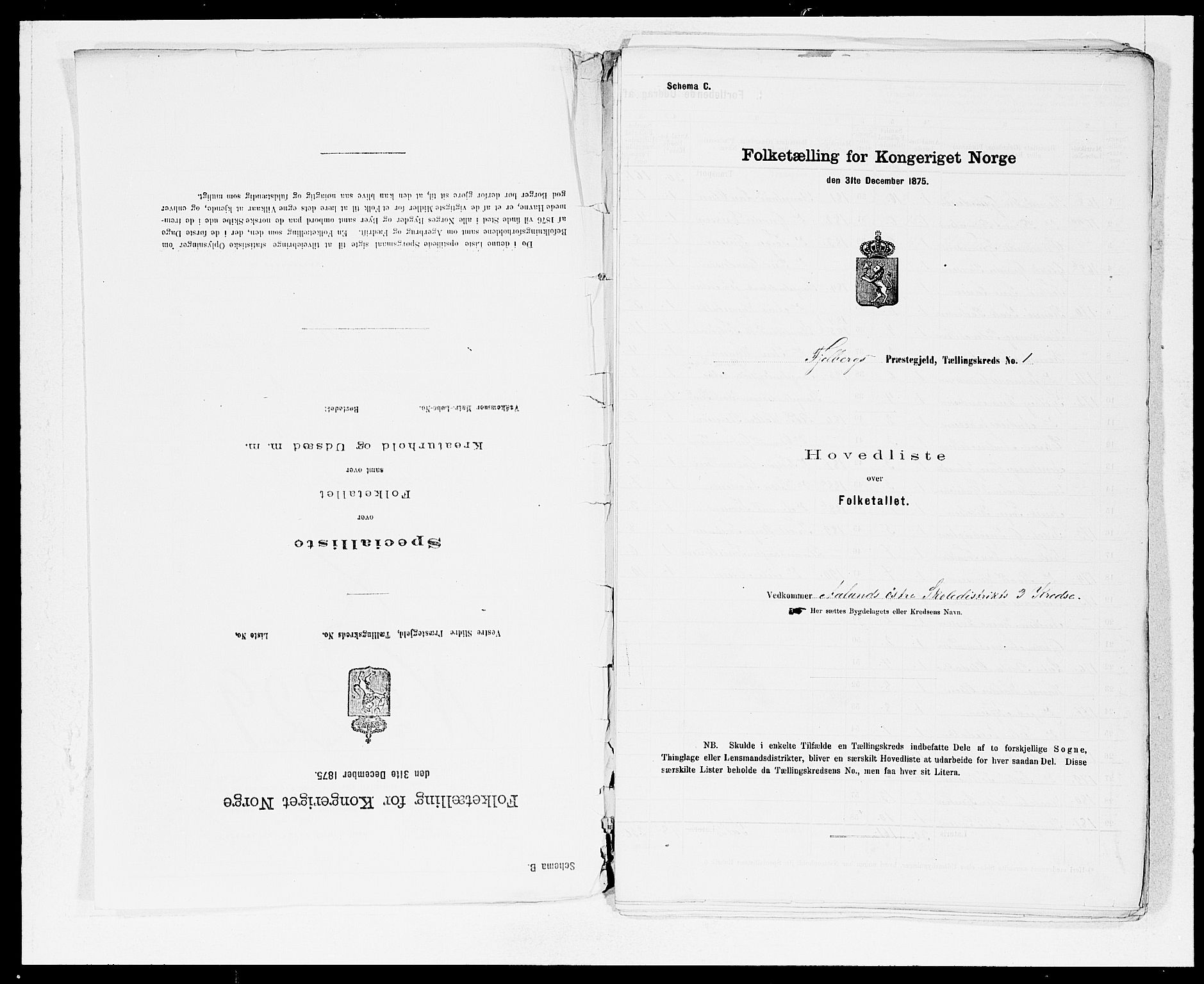 SAB, 1875 census for 1213P Fjelberg, 1875, p. 2