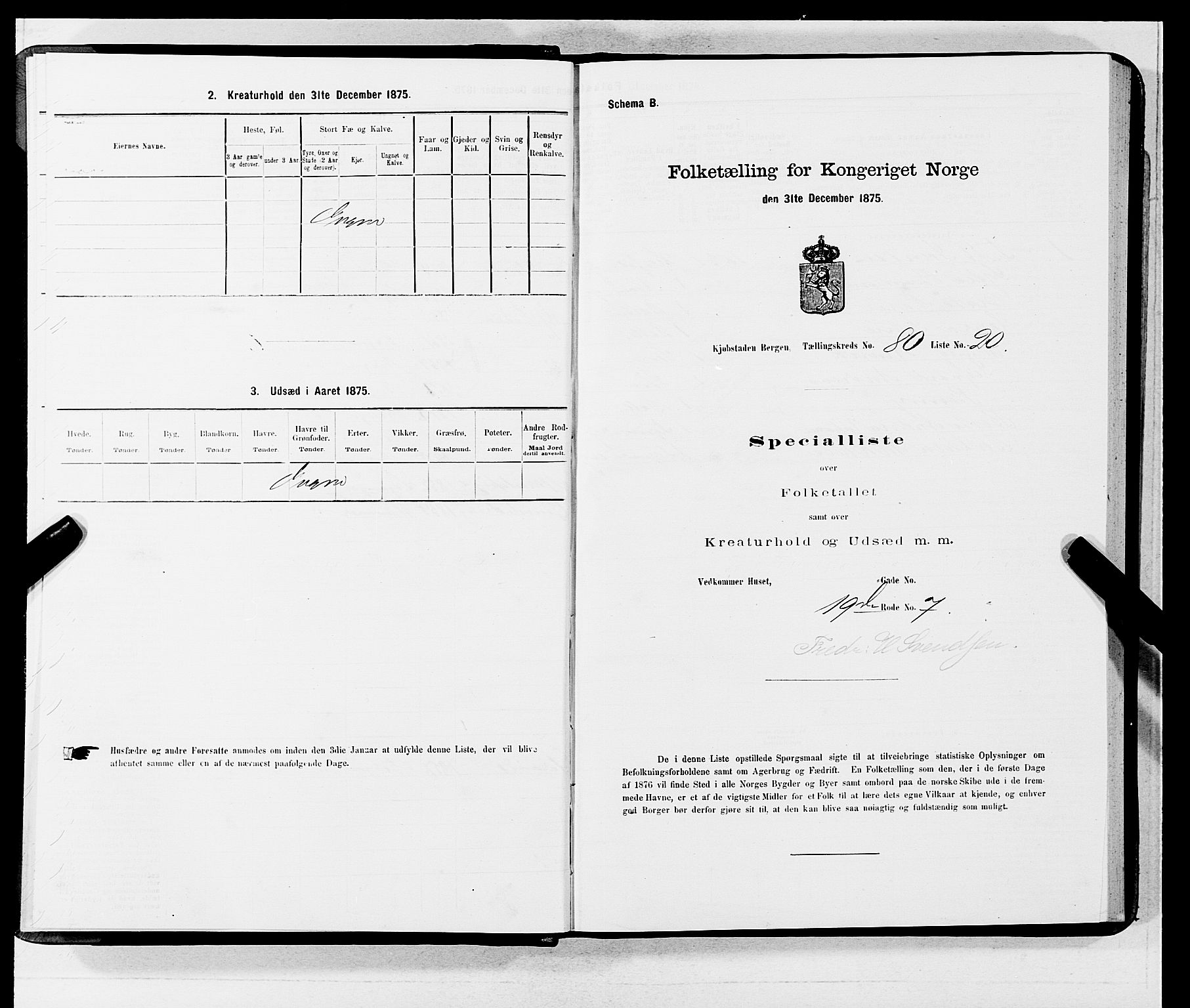 SAB, 1875 census for 1301 Bergen, 1875, p. 4328