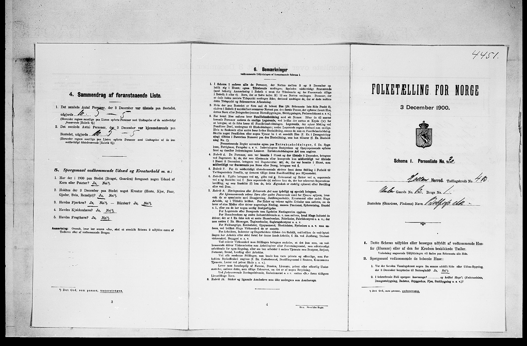 SAKO, 1900 census for Holla, 1900, p. 526