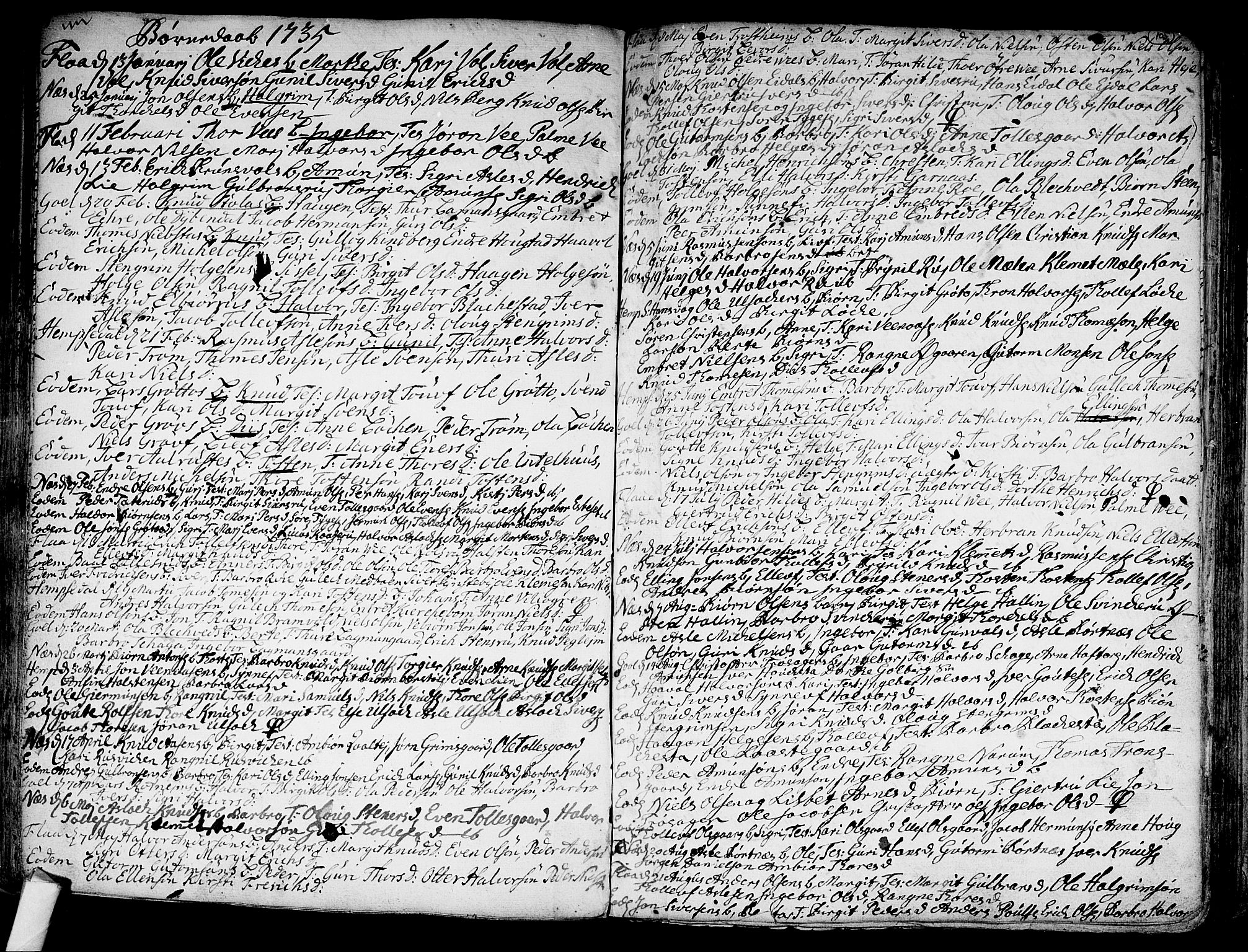 Nes kirkebøker, SAKO/A-236/F/Fa/L0002: Parish register (official) no. 2, 1707-1759, p. 105