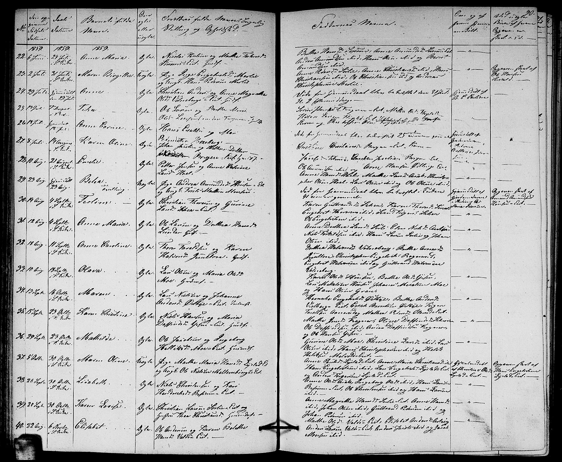 Sørum prestekontor Kirkebøker, AV/SAO-A-10303/G/Ga/L0003: Parish register (copy) no. I 3, 1846-1863, p. 90