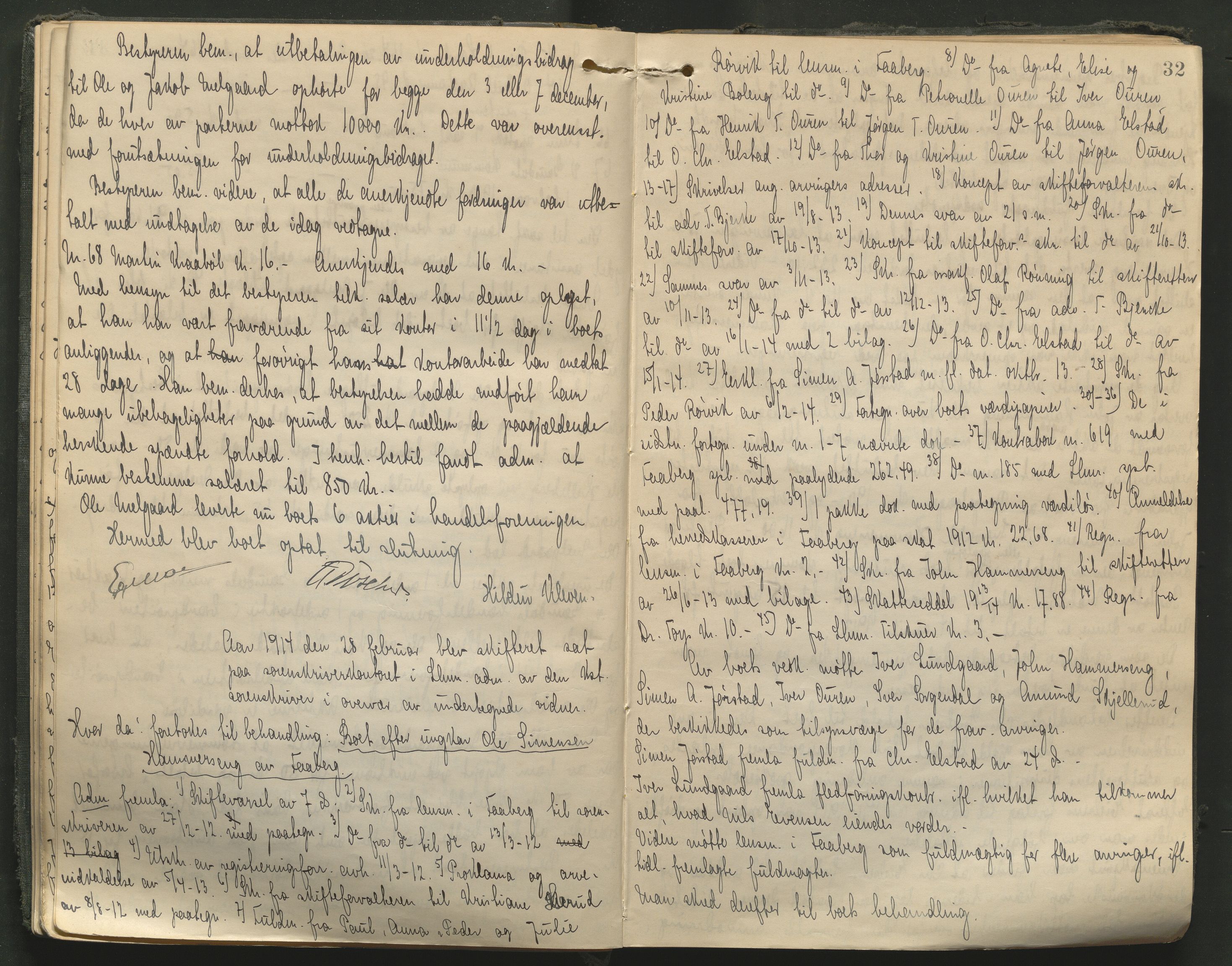 Sør-Gudbrandsdal tingrett, AV/SAH-TING-004/J/Ja/Jad/L0003: Skifteforhandlingsprotokoll - landet, 1911-1922, p. 32
