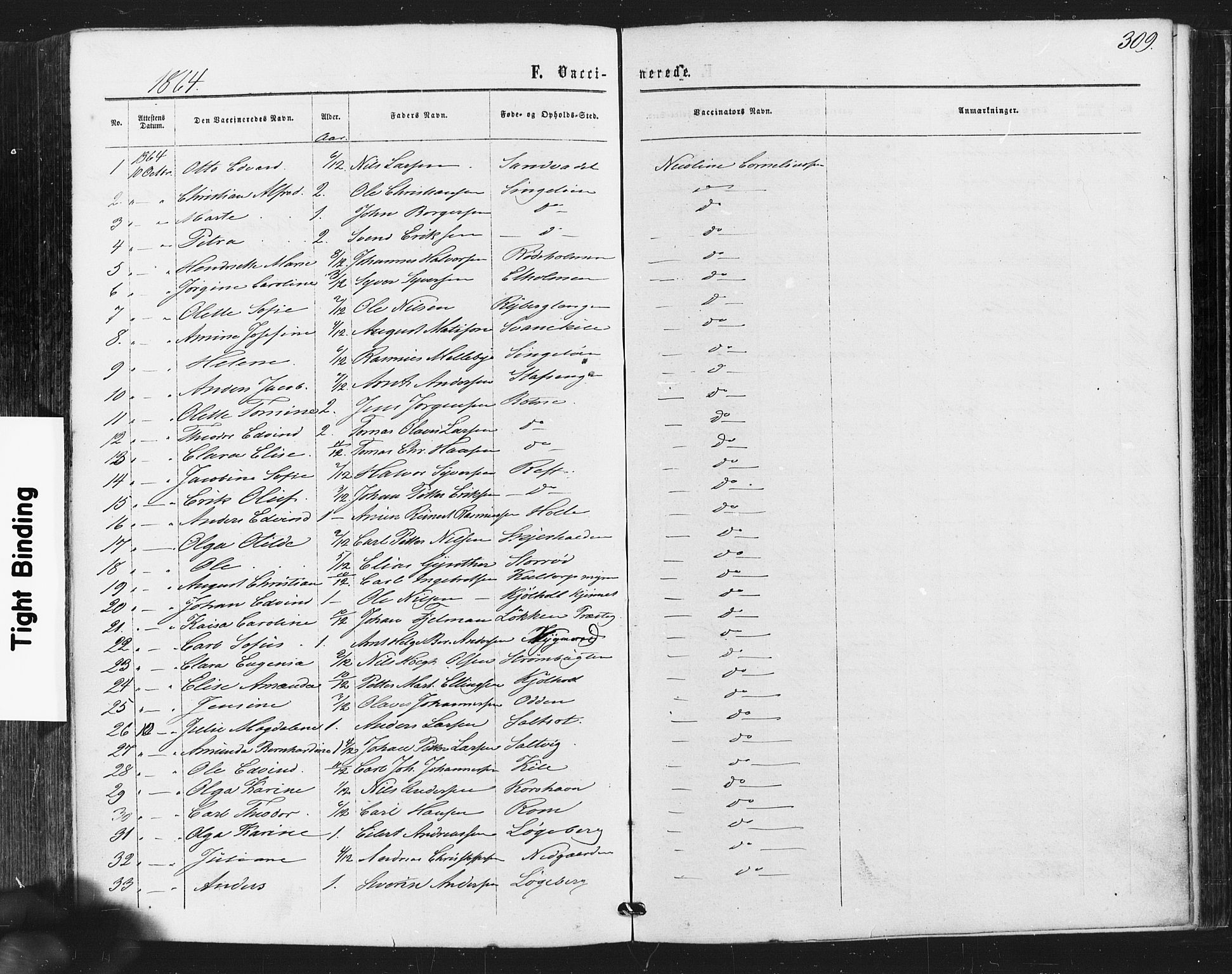 Hvaler prestekontor Kirkebøker, SAO/A-2001/F/Fa/L0007: Parish register (official) no. I 7, 1864-1878, p. 309