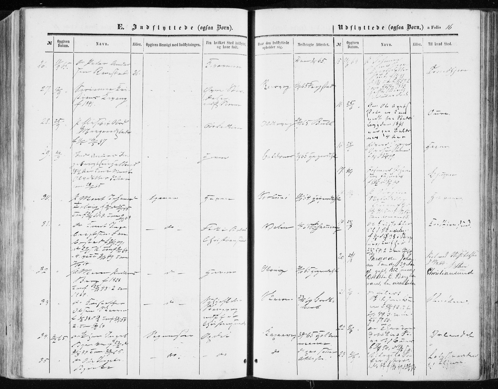 Ministerialprotokoller, klokkerbøker og fødselsregistre - Sør-Trøndelag, AV/SAT-A-1456/634/L0531: Parish register (official) no. 634A07, 1861-1870, p. 16