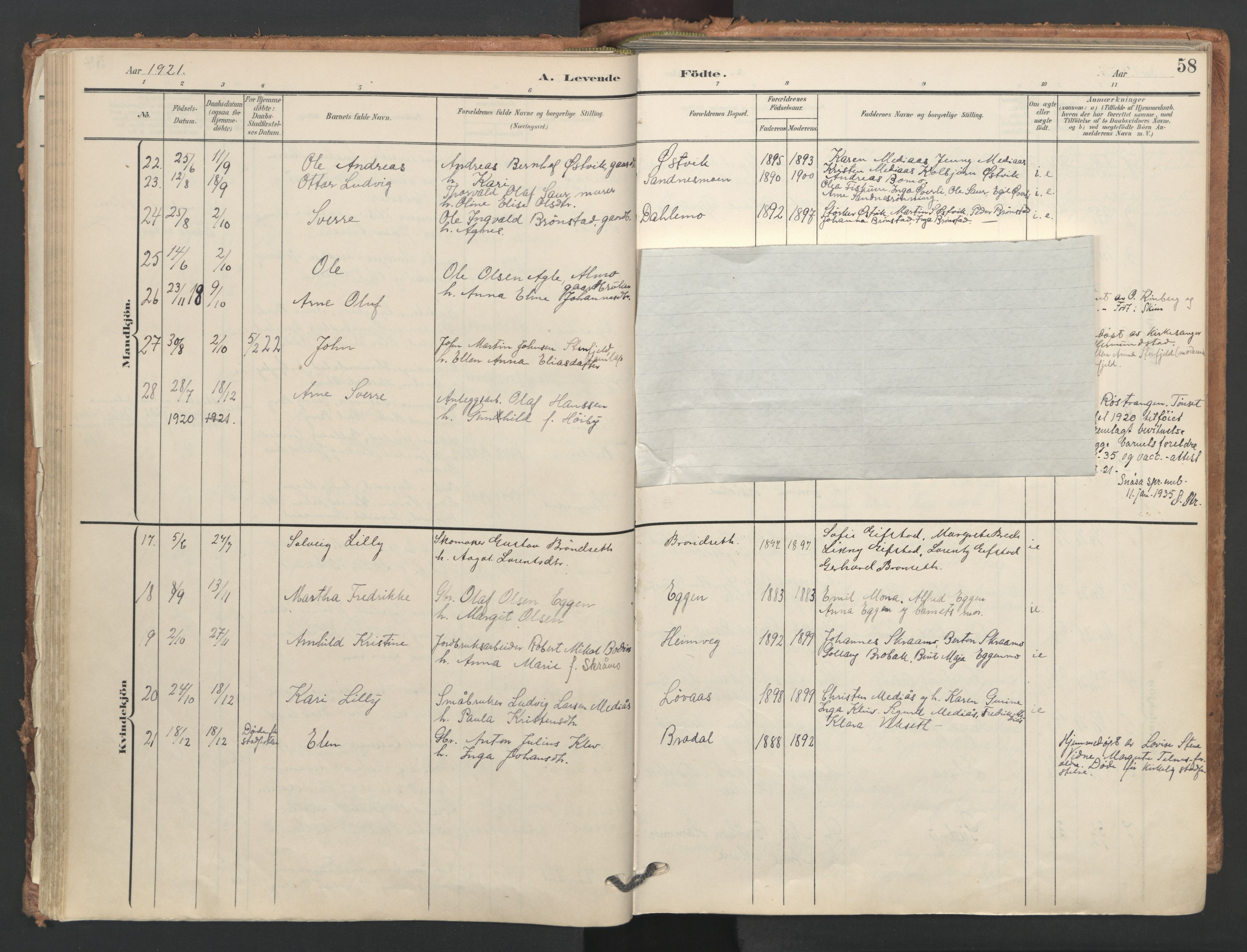 Ministerialprotokoller, klokkerbøker og fødselsregistre - Nord-Trøndelag, AV/SAT-A-1458/749/L0477: Parish register (official) no. 749A11, 1902-1927, p. 58