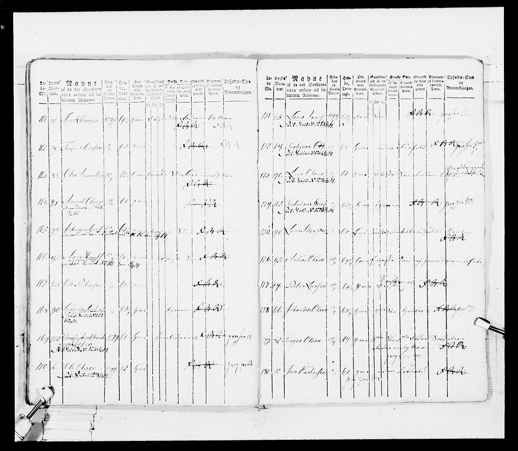 Generalitets- og kommissariatskollegiet, Det kongelige norske kommissariatskollegium, AV/RA-EA-5420/E/Eh/L0099: Bergenhusiske nasjonale infanteriregiment, 1812, p. 550