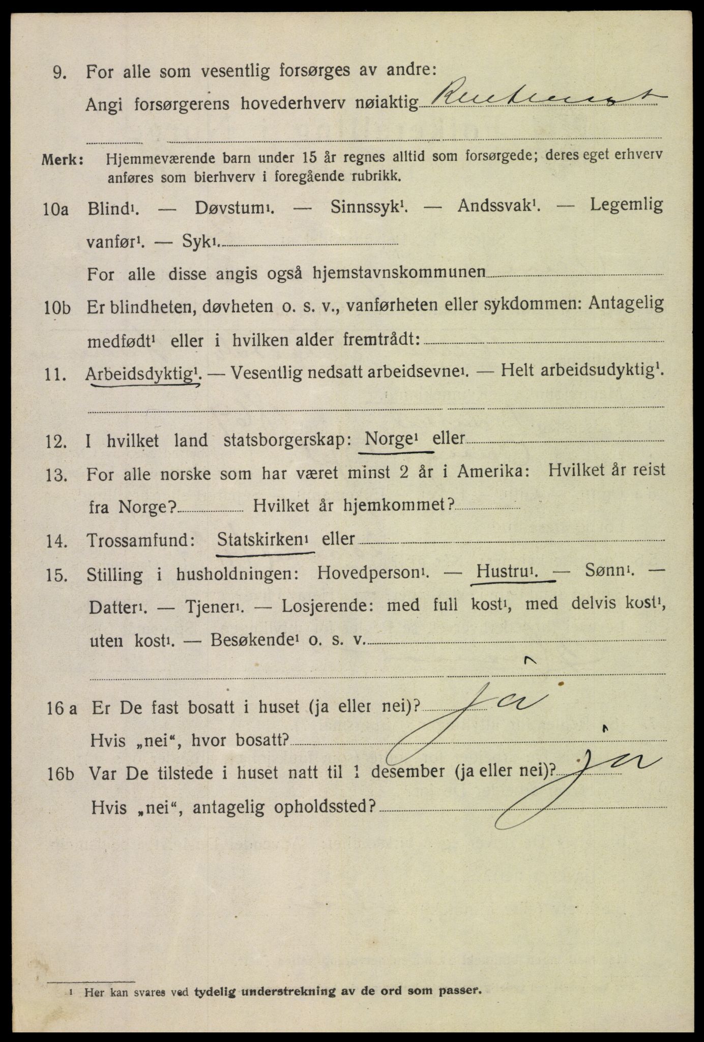 SAH, 1920 census for Vang (Oppland), 1920, p. 1348