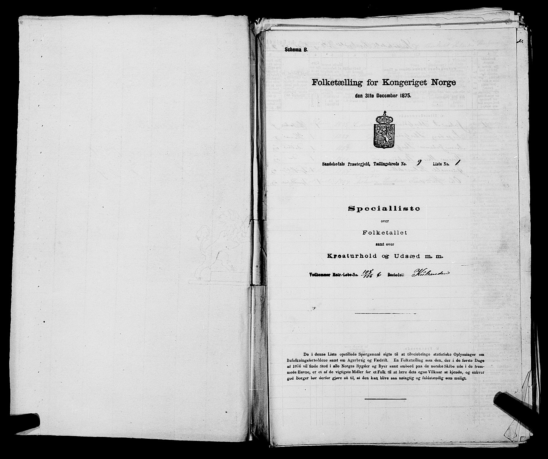 SAKO, 1875 census for 0816P Sannidal, 1875, p. 637