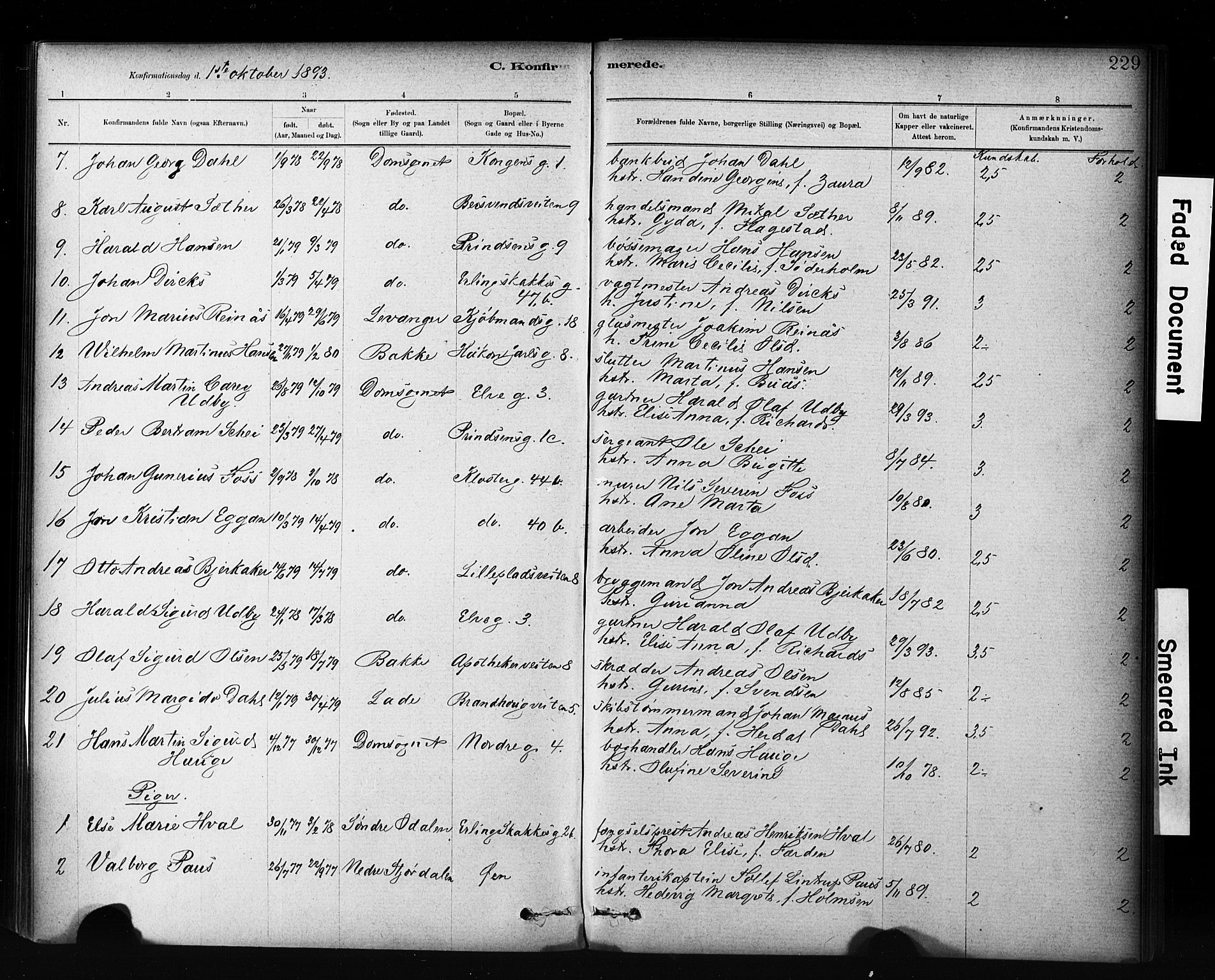 Ministerialprotokoller, klokkerbøker og fødselsregistre - Sør-Trøndelag, SAT/A-1456/601/L0071: Curate's parish register no. 601B04, 1882-1931, p. 229