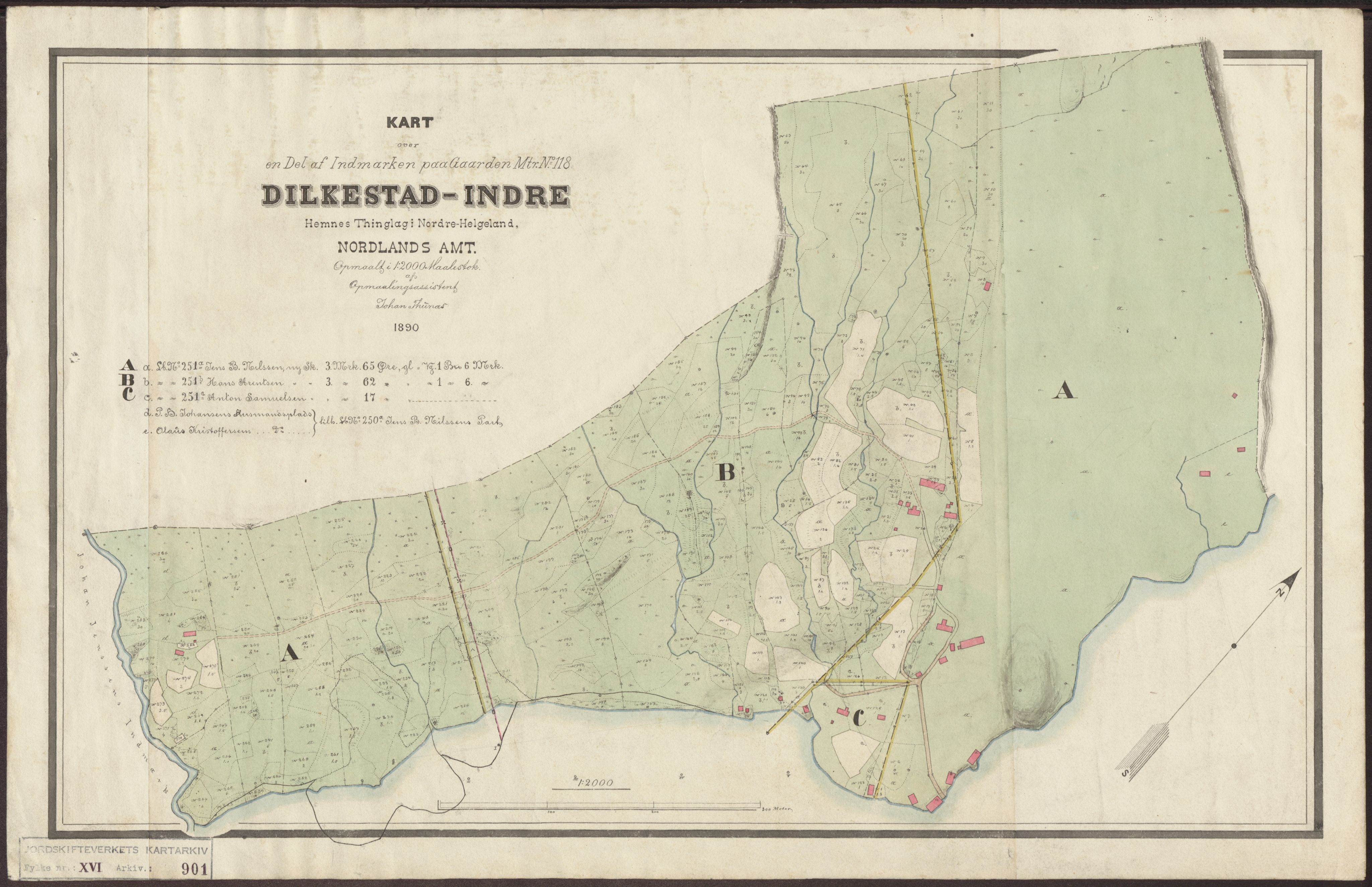 Jordskifteverkets kartarkiv, AV/RA-S-3929/T, 1859-1988, p. 1040