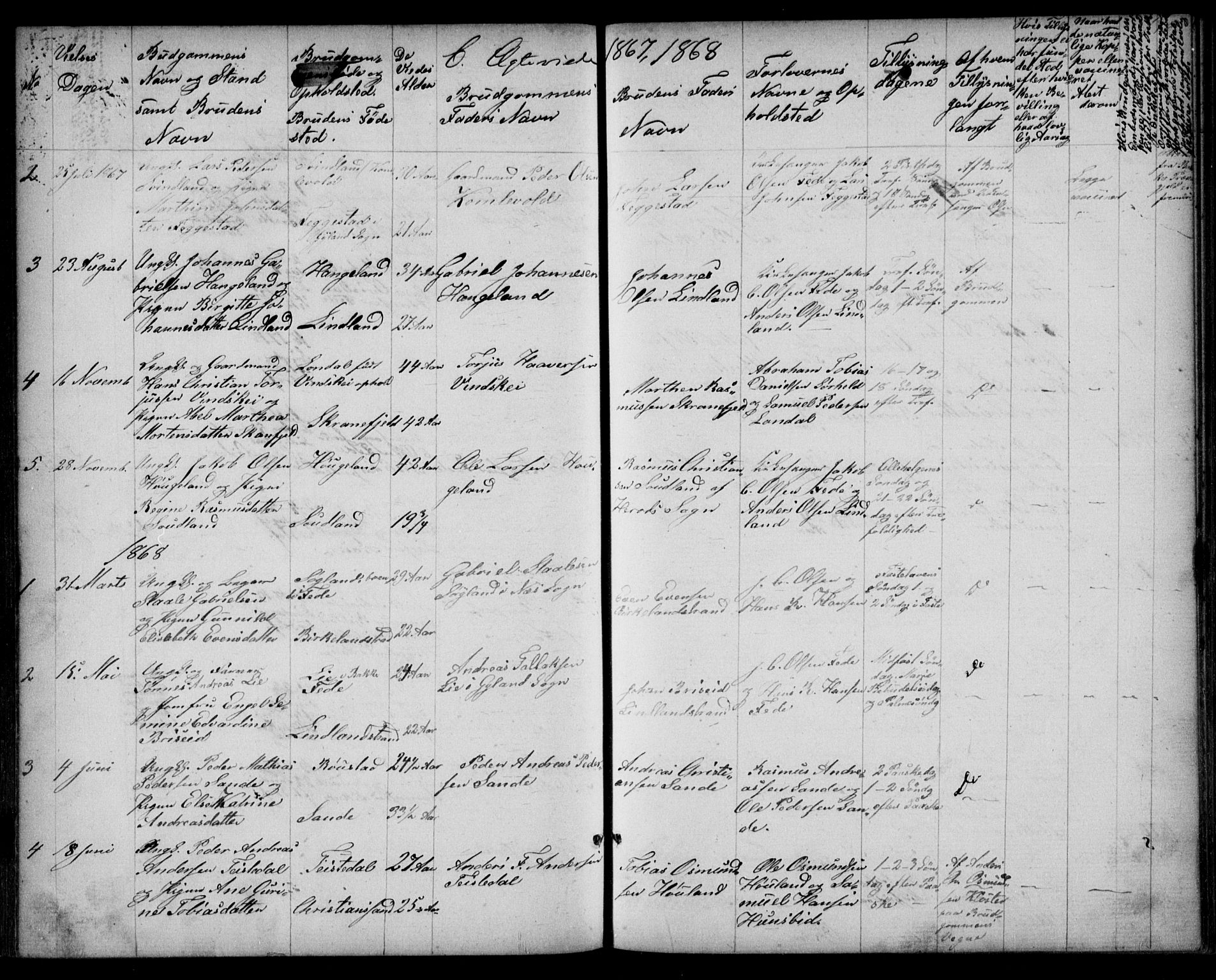 Kvinesdal sokneprestkontor, SAK/1111-0026/F/Fb/Fba/L0003: Parish register (copy) no. B 3, 1858-1893, p. 176