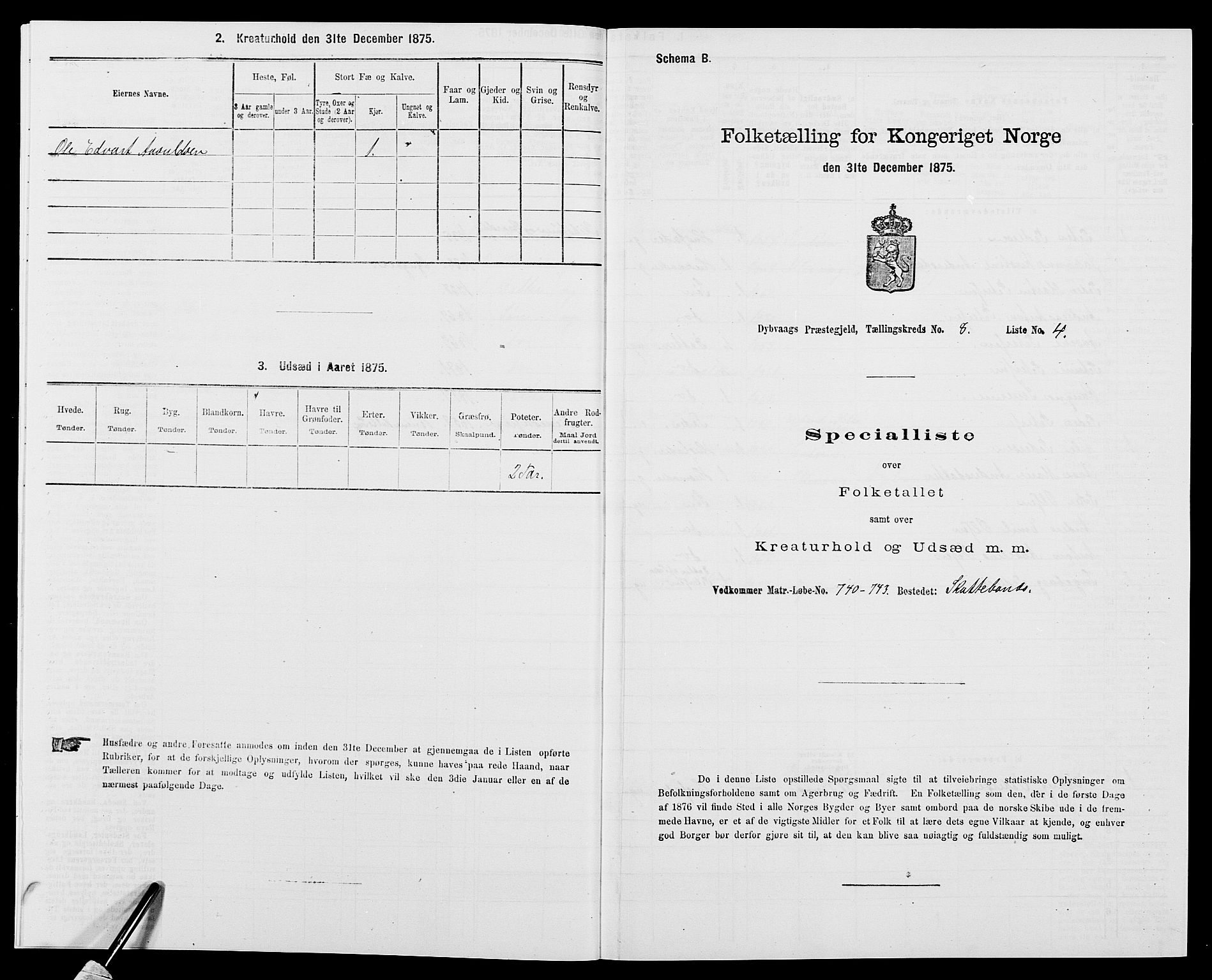 SAK, 1875 census for 0915P Dypvåg, 1875, p. 928