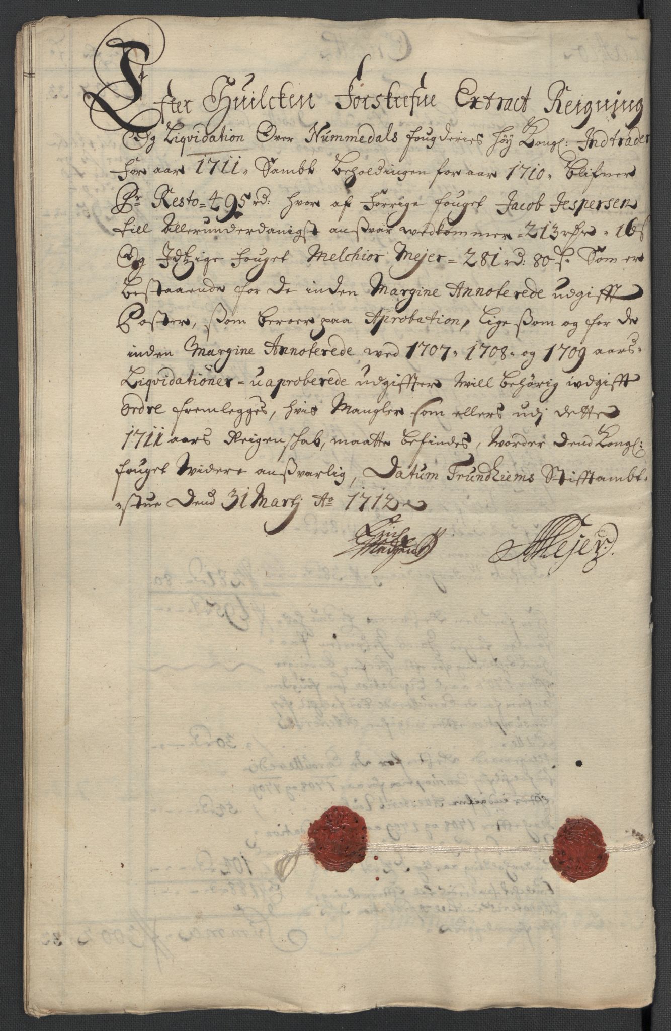 Rentekammeret inntil 1814, Reviderte regnskaper, Fogderegnskap, RA/EA-4092/R64/L4432: Fogderegnskap Namdal, 1711, p. 19