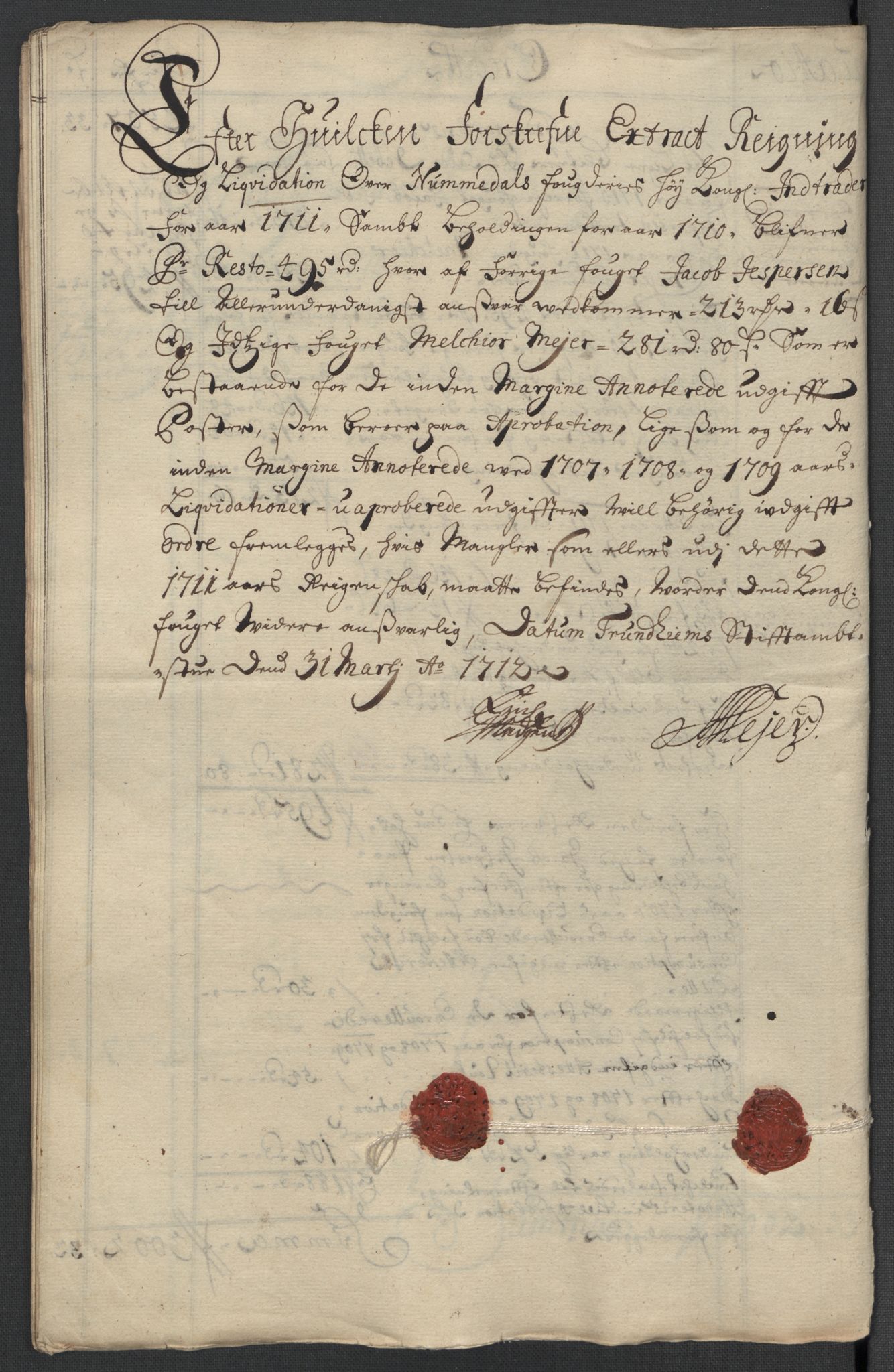 Rentekammeret inntil 1814, Reviderte regnskaper, Fogderegnskap, AV/RA-EA-4092/R64/L4432: Fogderegnskap Namdal, 1711, p. 19