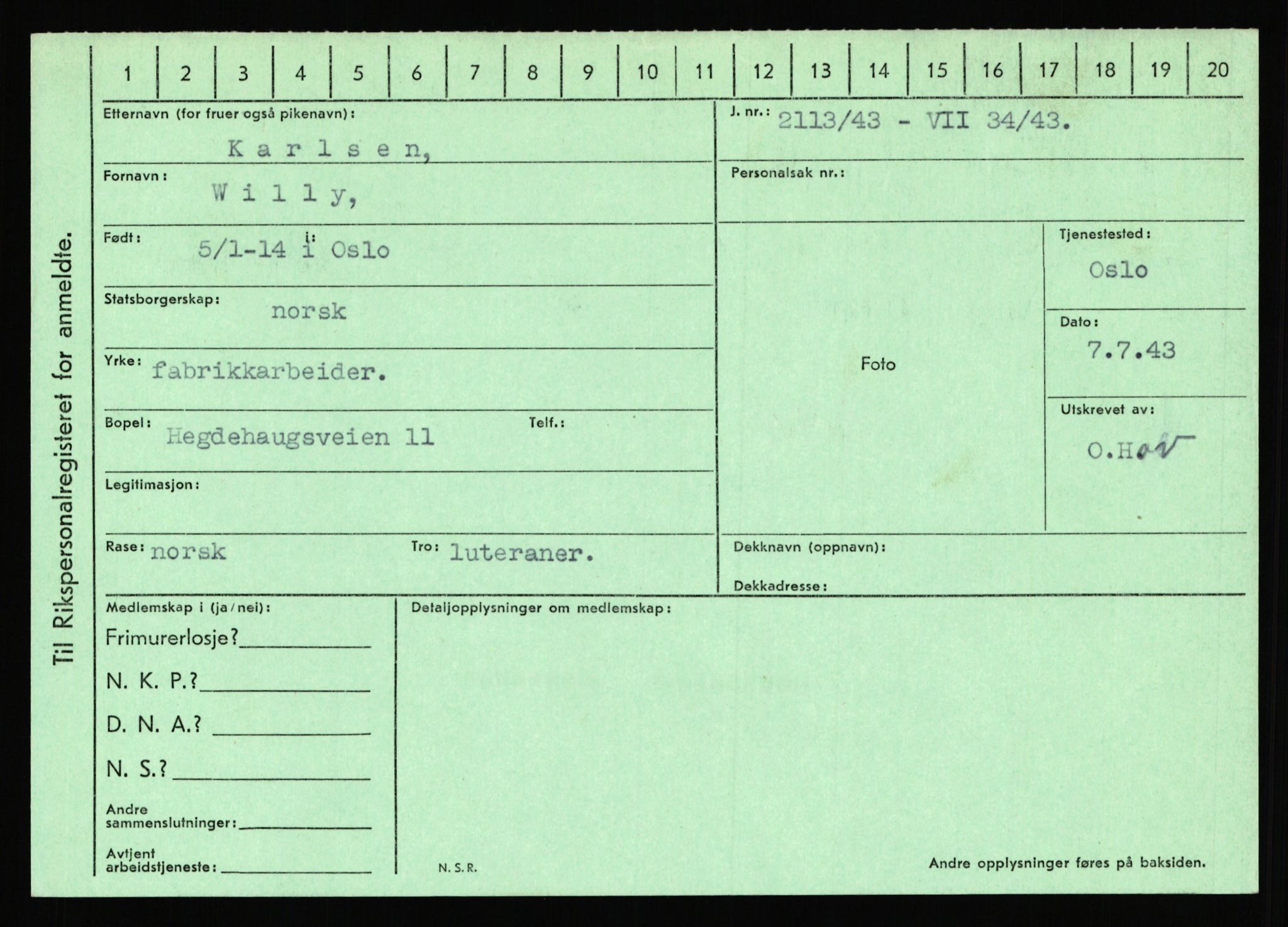 Statspolitiet - Hovedkontoret / Osloavdelingen, AV/RA-S-1329/C/Ca/L0008: Johan(nes)sen - Knoph, 1943-1945, p. 3766