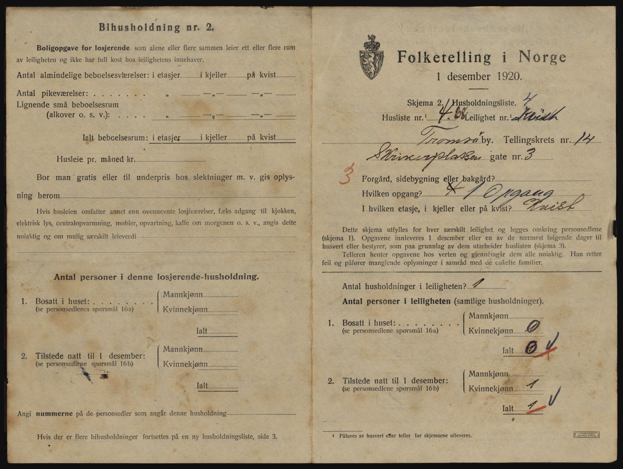 SATØ, 1920 census for Tromsø, 1920, p. 6851