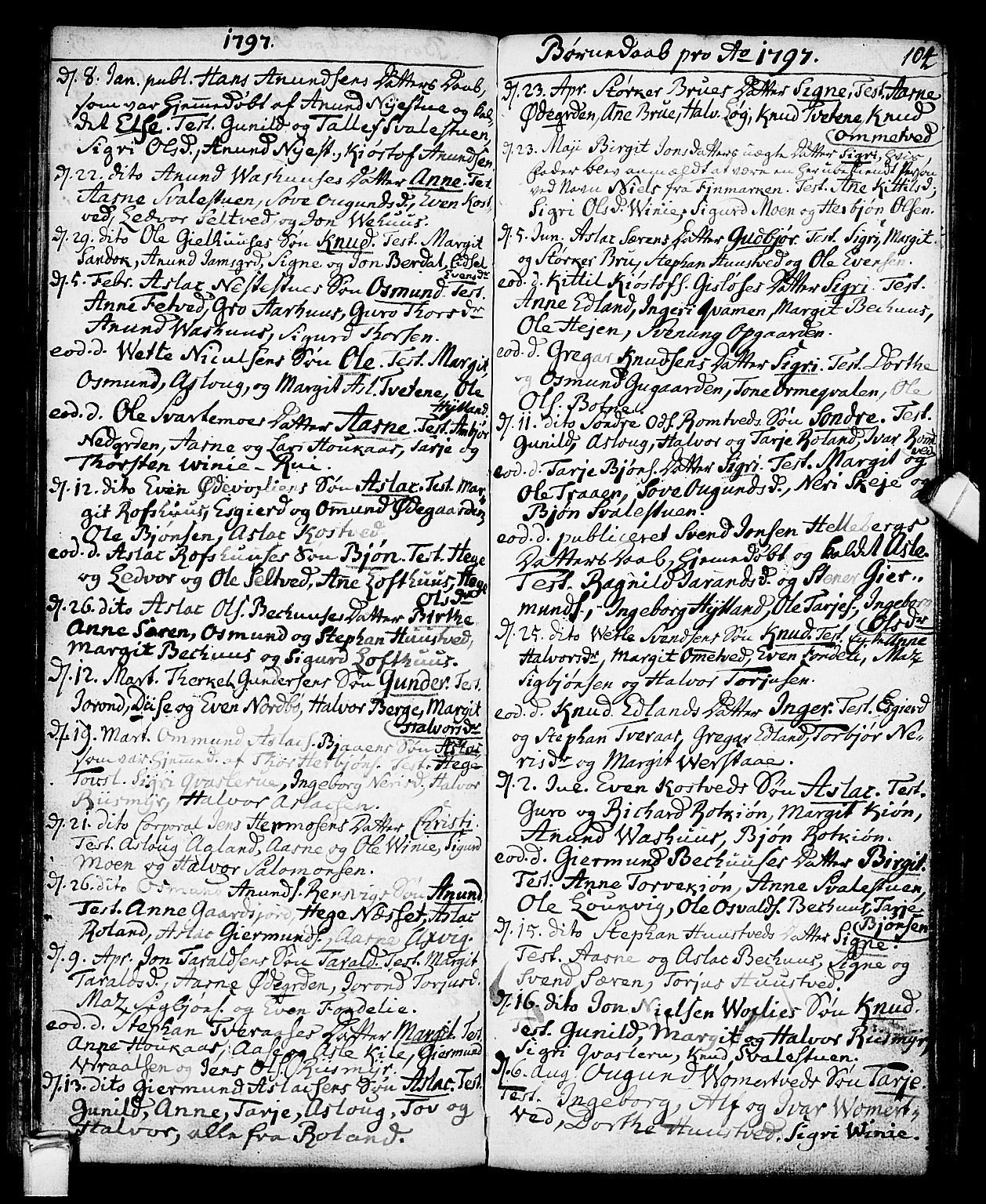 Vinje kirkebøker, SAKO/A-312/F/Fa/L0002: Parish register (official) no. I 2, 1767-1814, p. 104