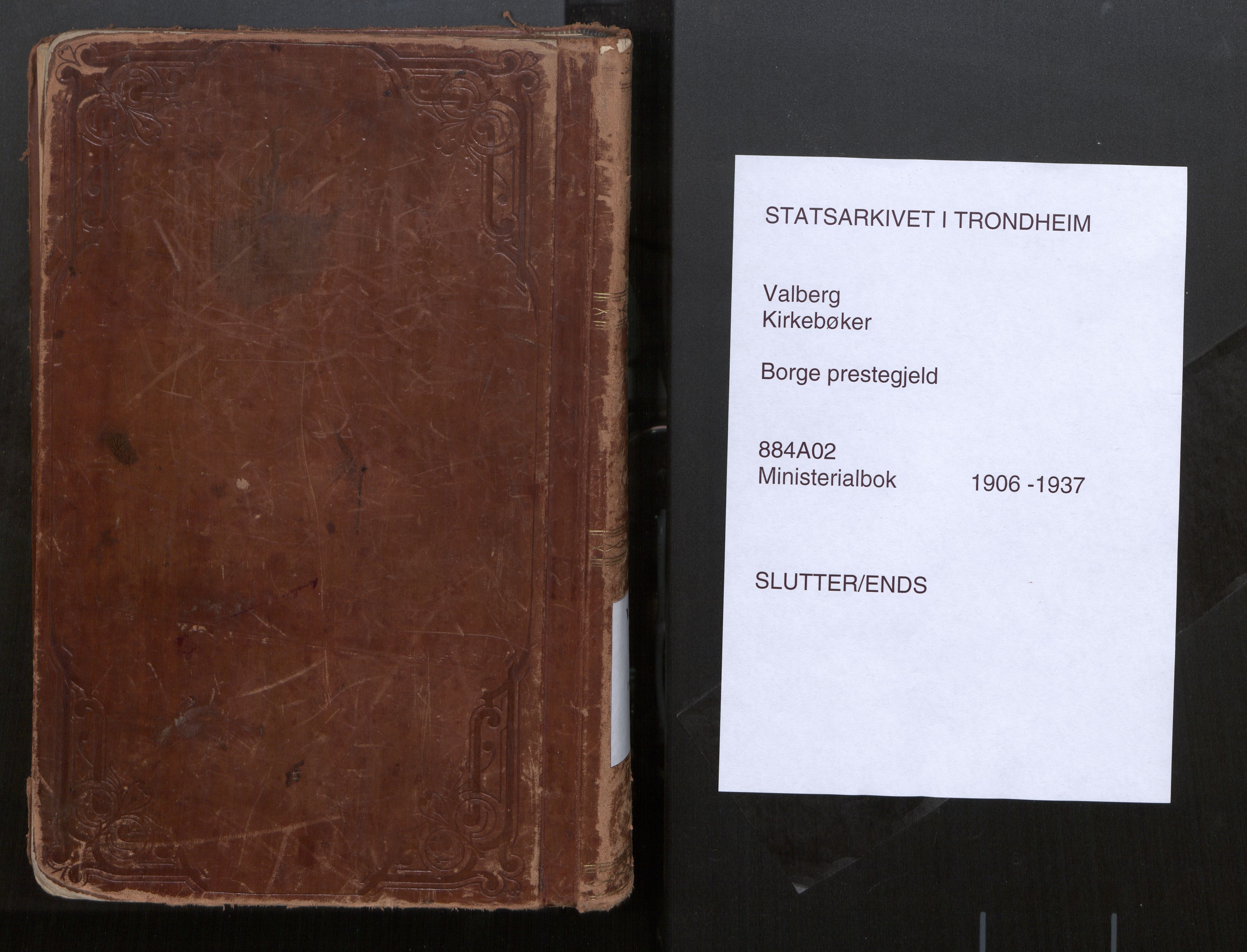 Ministerialprotokoller, klokkerbøker og fødselsregistre - Nordland, SAT/A-1459/884/L1194: Parish register (official) no. 884A02, 1906-1937