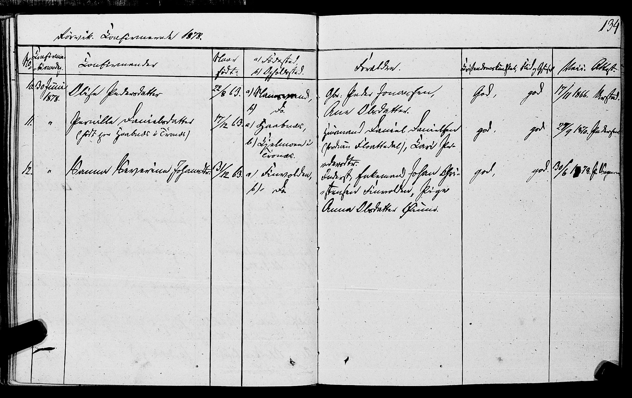 Ministerialprotokoller, klokkerbøker og fødselsregistre - Nord-Trøndelag, SAT/A-1458/762/L0538: Parish register (official) no. 762A02 /1, 1833-1879, p. 134