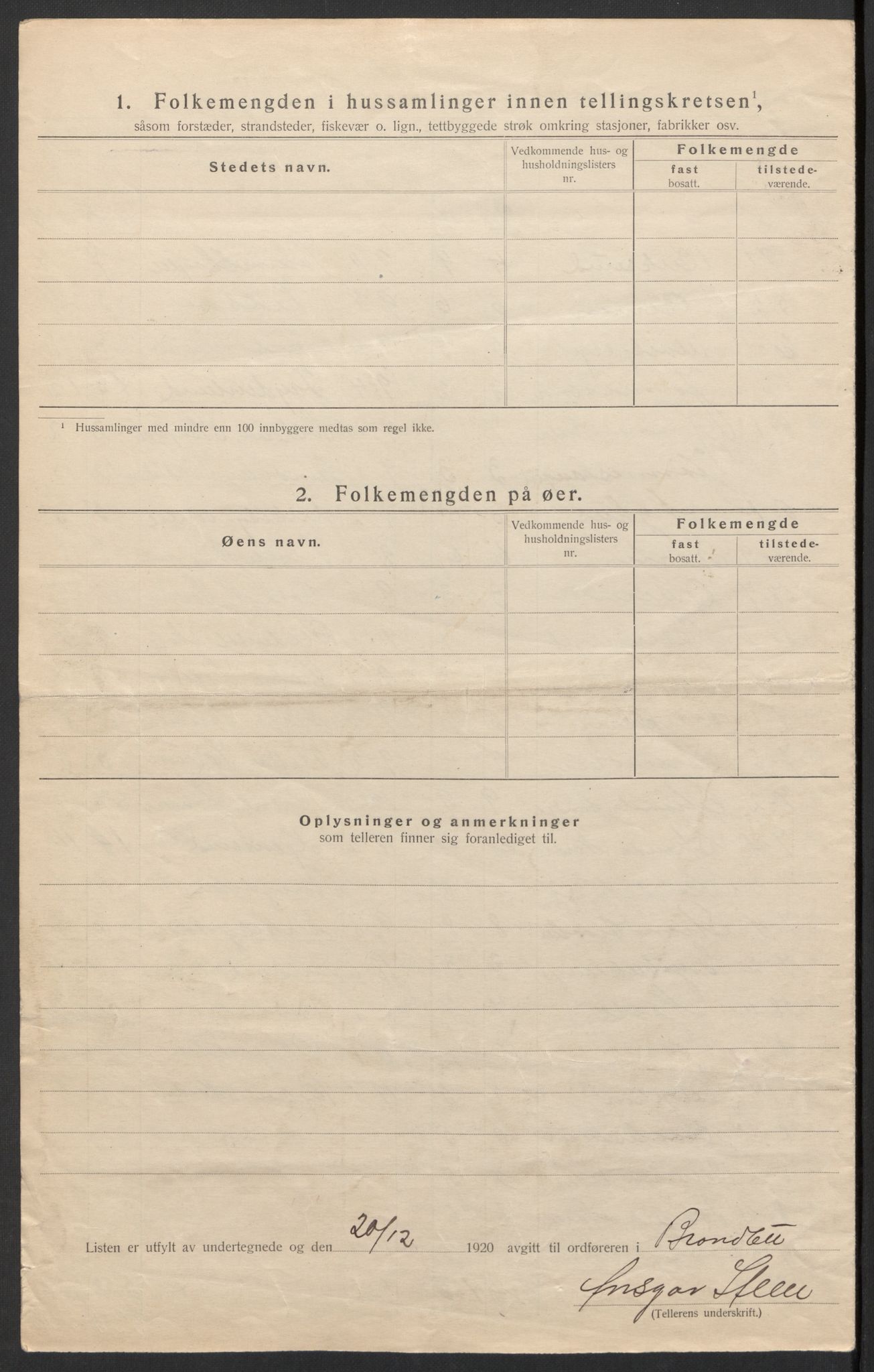 SAH, 1920 census for Brandbu, 1920, p. 8