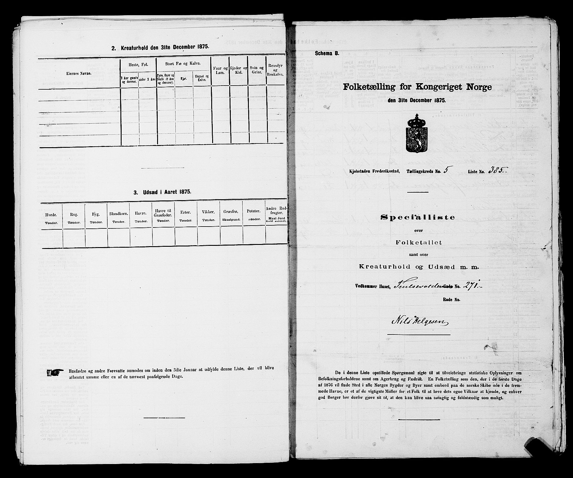 RA, 1875 census for 0103B Fredrikstad/Fredrikstad, 1875, p. 905