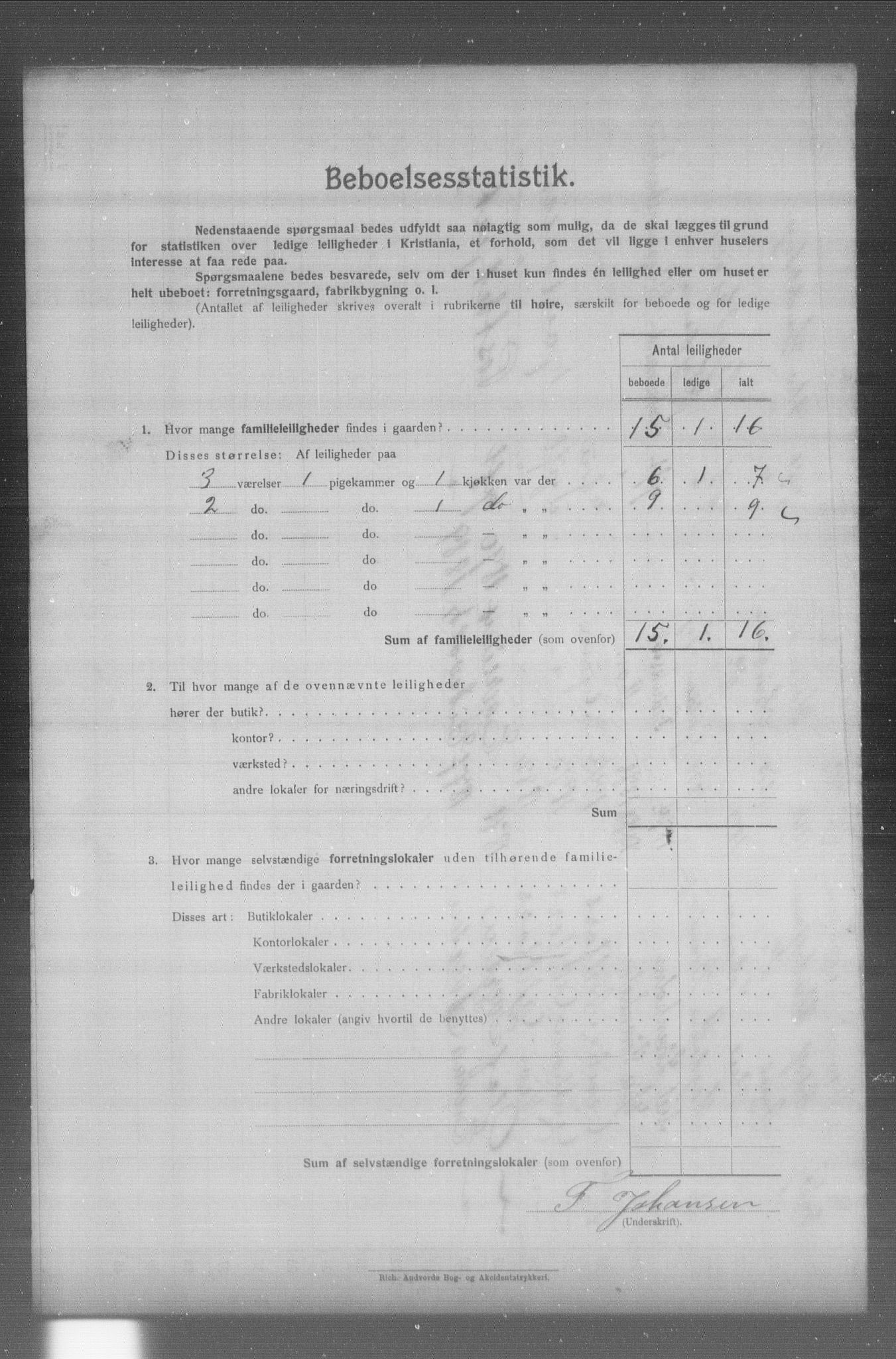 OBA, Municipal Census 1904 for Kristiania, 1904, p. 20523