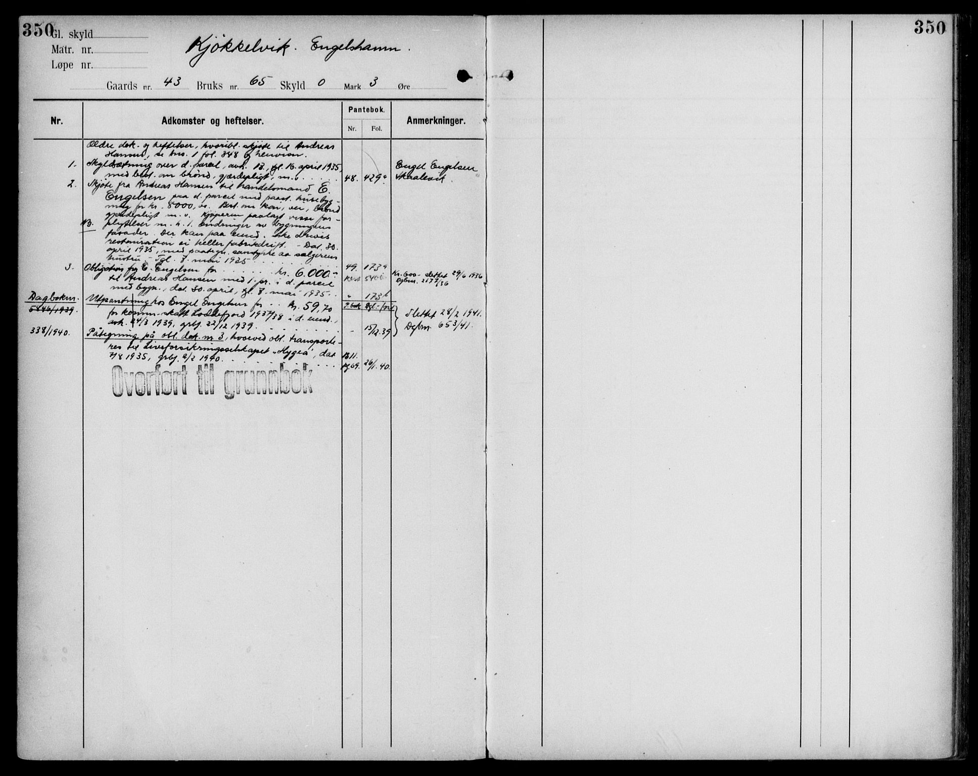 Midhordland sorenskriveri, AV/SAB-A-3001/1/G/Ga/Gab/L0109: Mortgage register no. II.A.b.109, p. 350