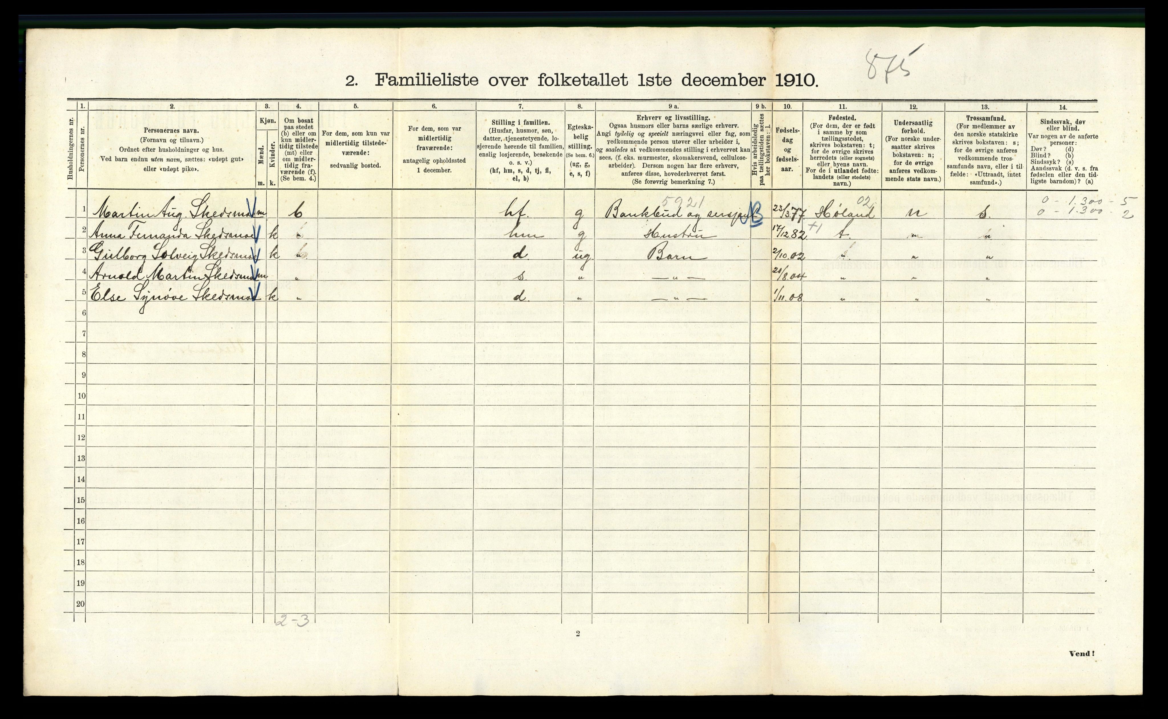 RA, 1910 census for Kristiania, 1910, p. 114130