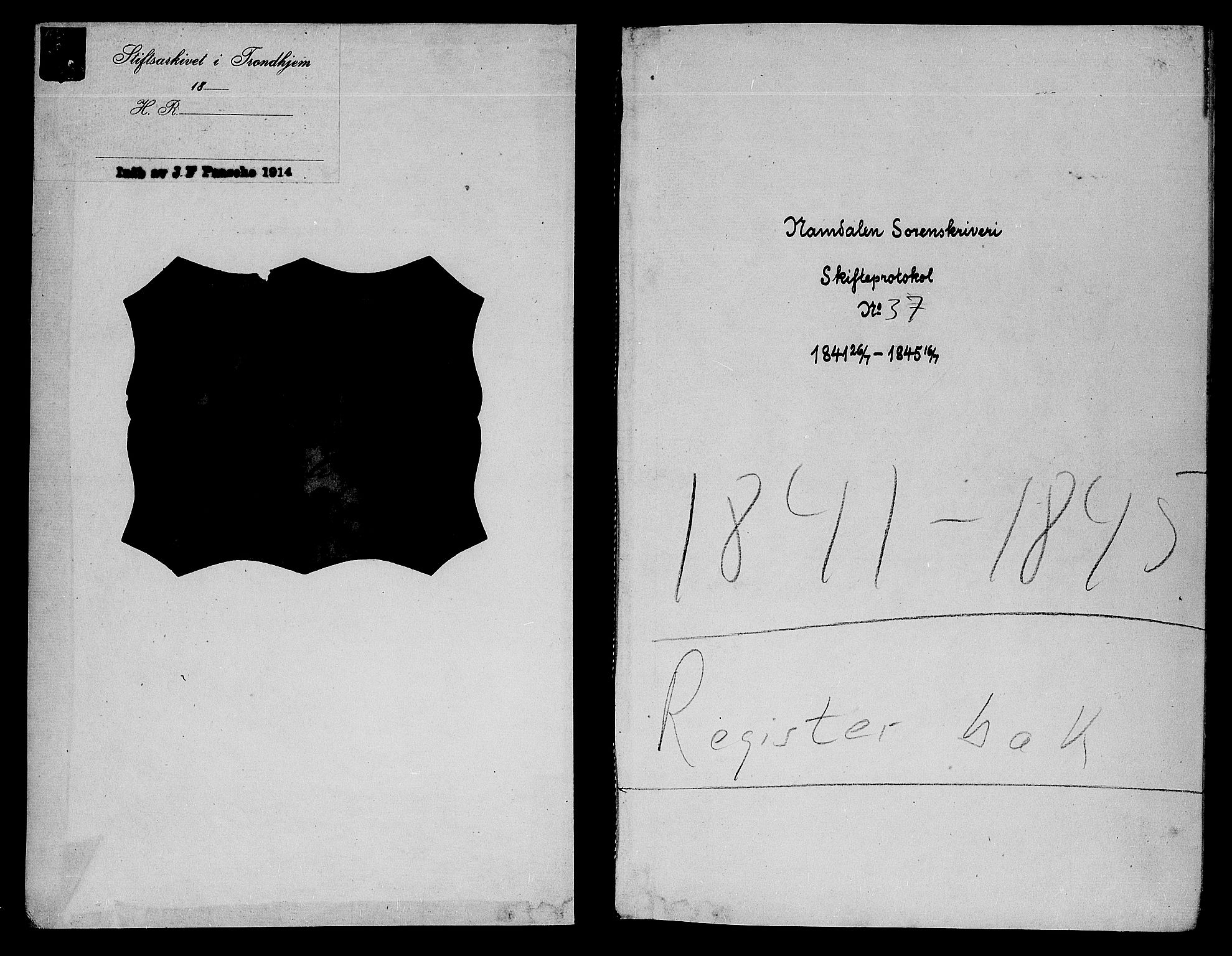 Namdal sorenskriveri, AV/SAT-A-4133/1/3/3A/L0041: Skifteprotokoll nr. 3, 1841-1845