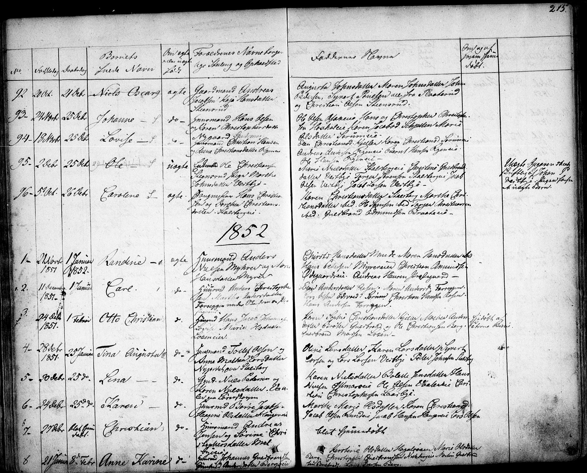 Skedsmo prestekontor Kirkebøker, AV/SAO-A-10033a/F/Fa/L0009: Parish register (official) no. I 9, 1830-1853, p. 215