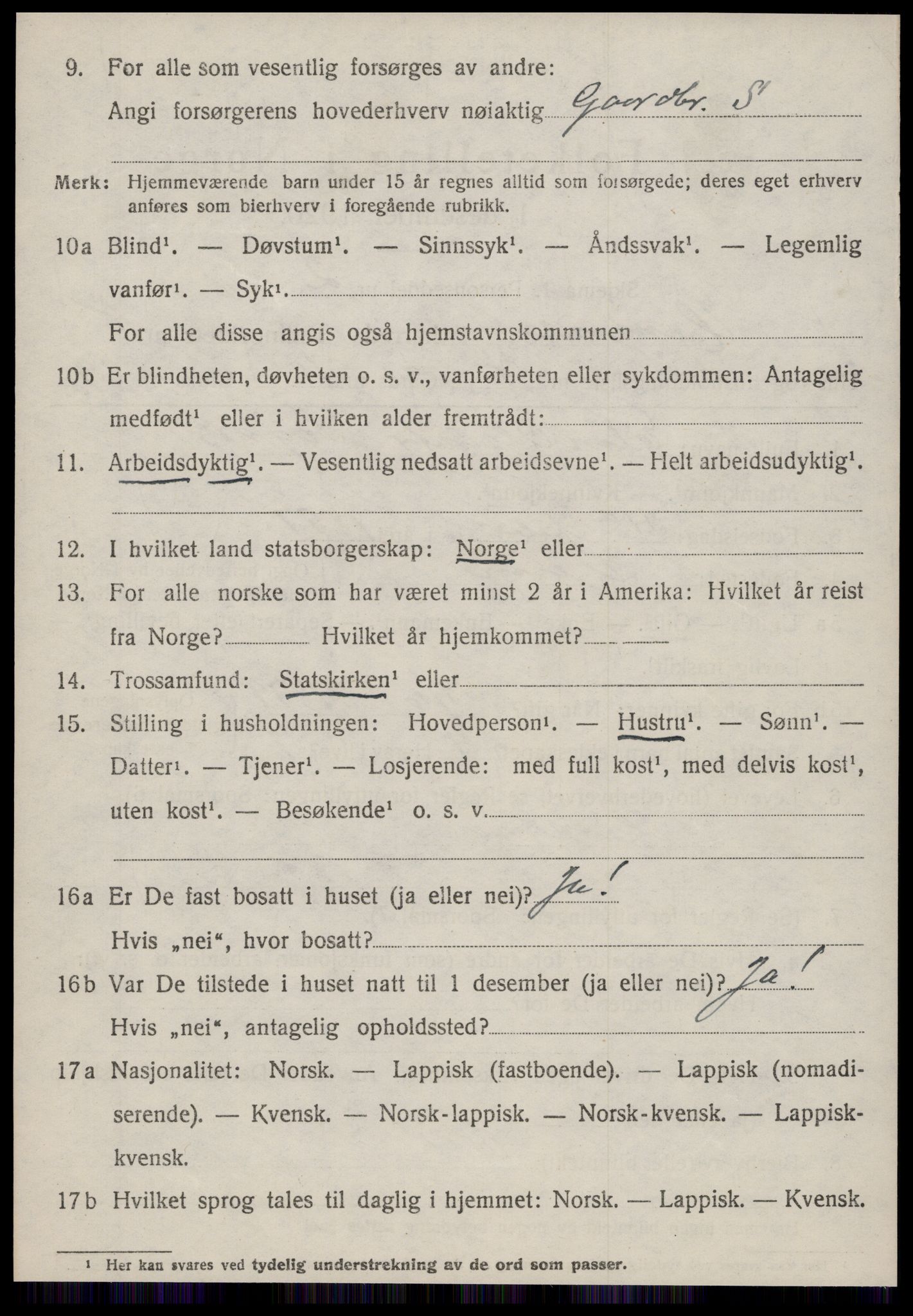 SAT, 1920 census for Hemne, 1920, p. 4711