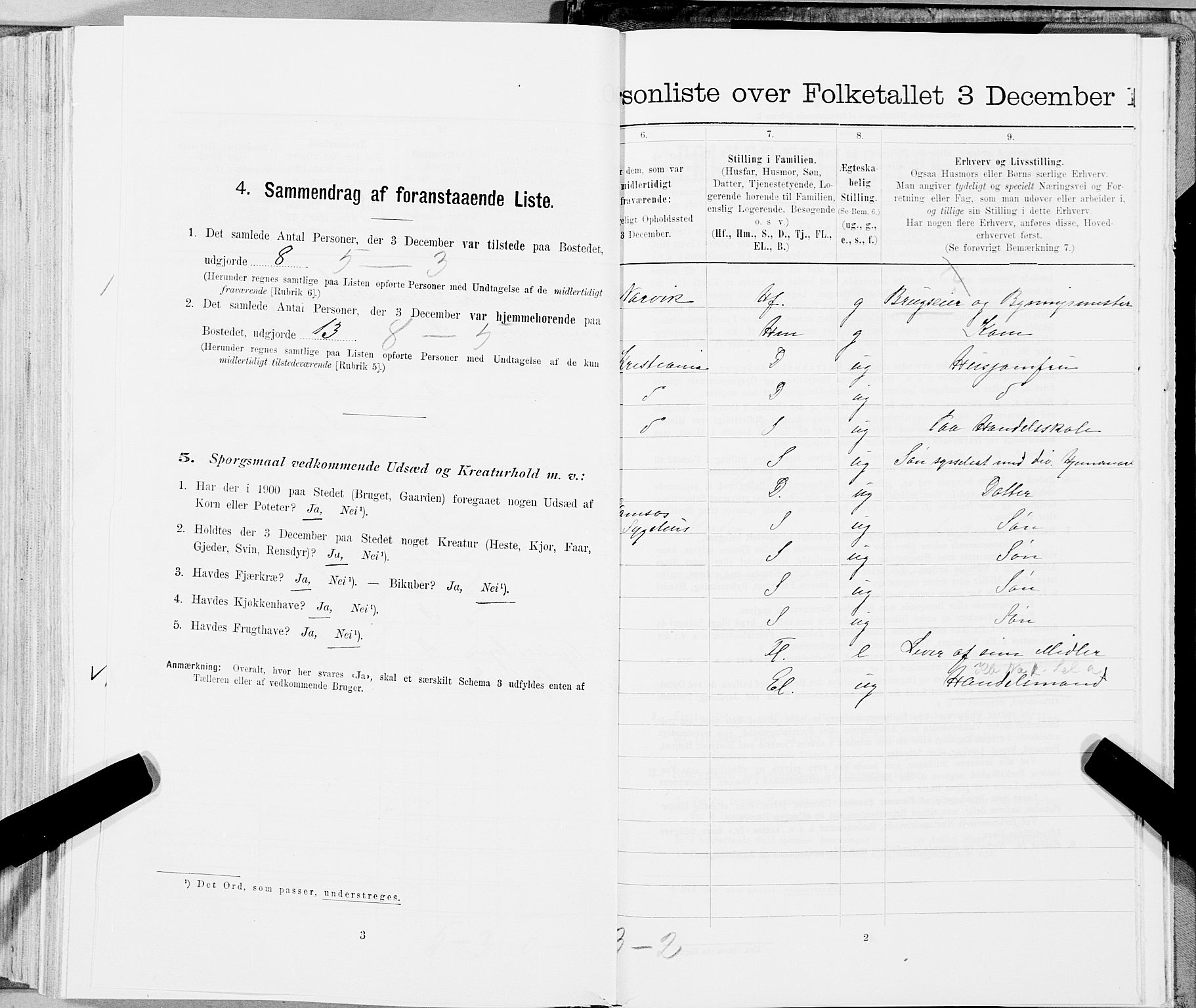 SAT, 1900 census for Flatanger, 1900, p. 773