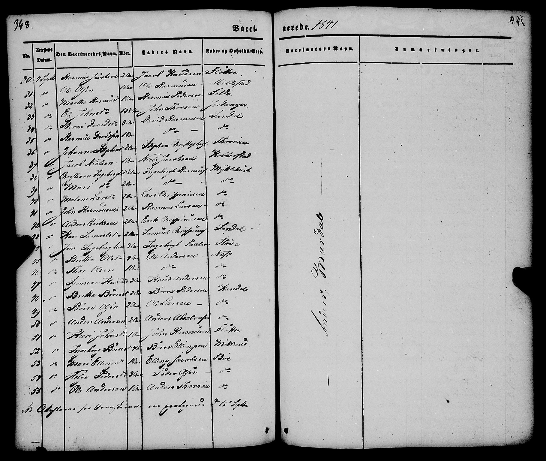 Gloppen sokneprestembete, AV/SAB-A-80101/H/Haa/Haaa/L0008: Parish register (official) no. A 8, 1837-1855, p. 348