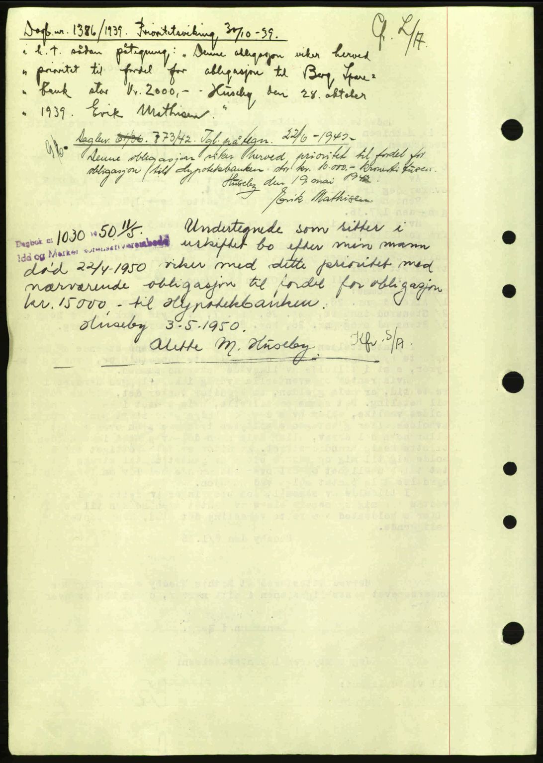Idd og Marker sorenskriveri, AV/SAO-A-10283/G/Gb/Gbc/L0001: Mortgage book no. B1-3, 1936-1939, Diary no: : 61/1936