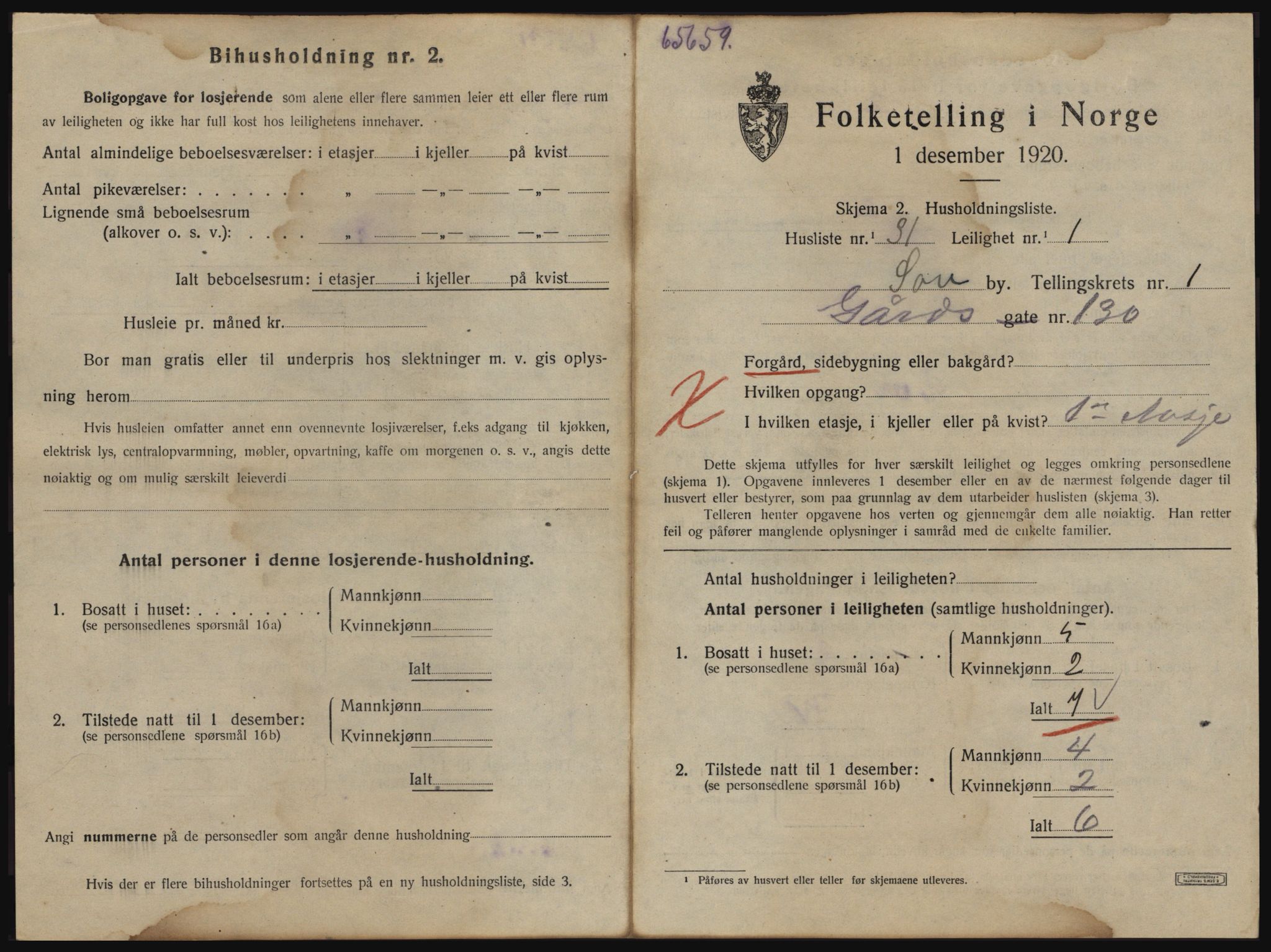 SAO, 1920 census for Son, 1920, p. 300