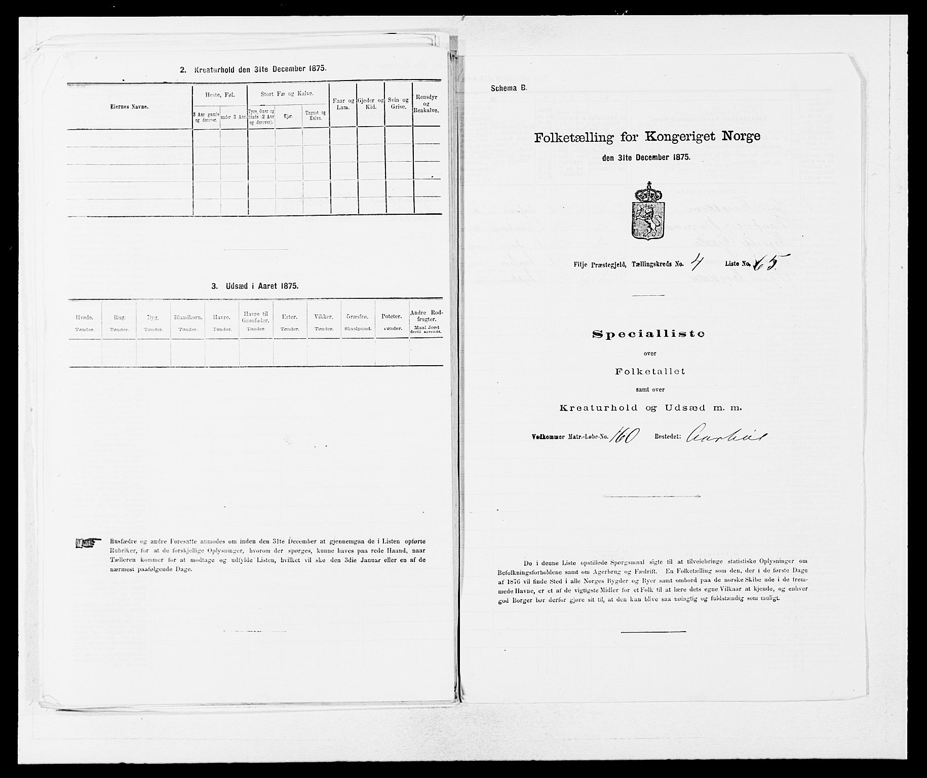 SAB, 1875 census for 1222P Fitjar, 1875, p. 575