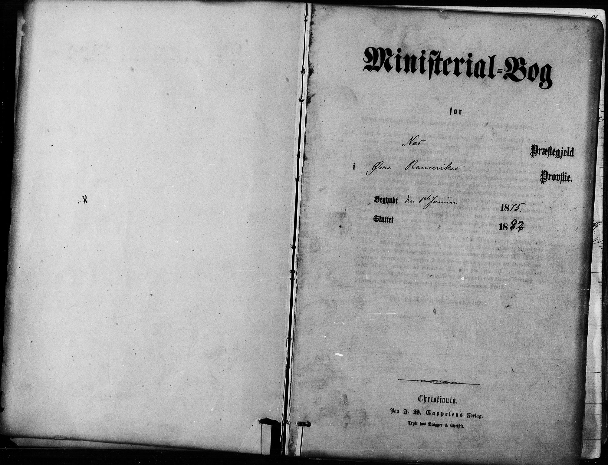 Nes prestekontor Kirkebøker, AV/SAO-A-10410/F/Fa/L0009: Parish register (official) no. I 9, 1875-1882