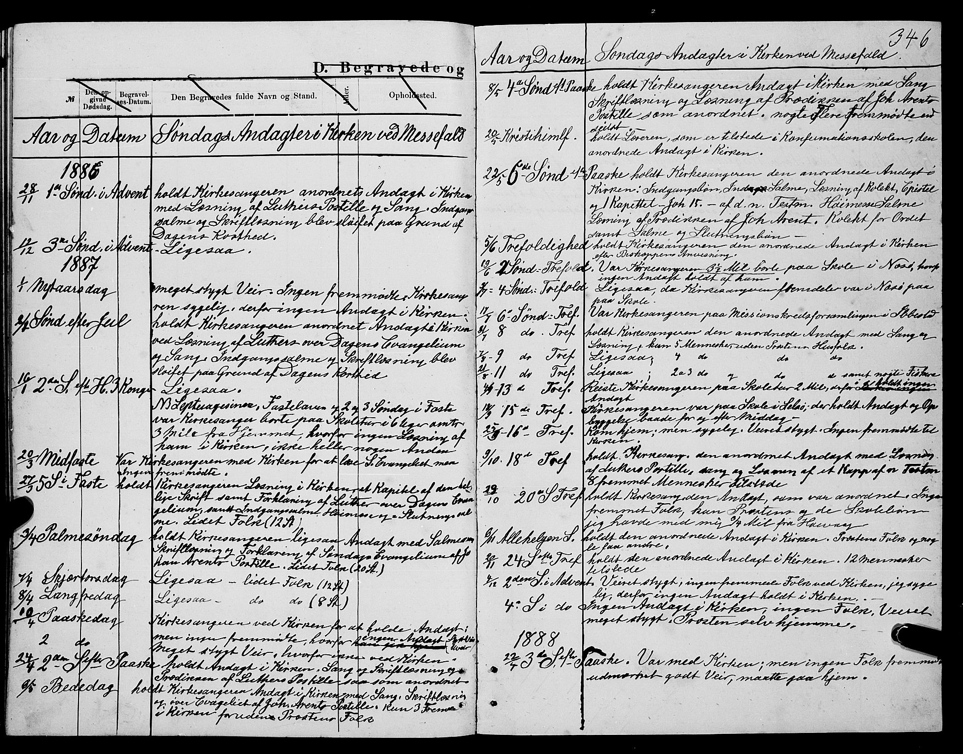 Ministerialprotokoller, klokkerbøker og fødselsregistre - Nordland, SAT/A-1459/841/L0620: Parish register (copy) no. 841C04, 1877-1896, p. 346