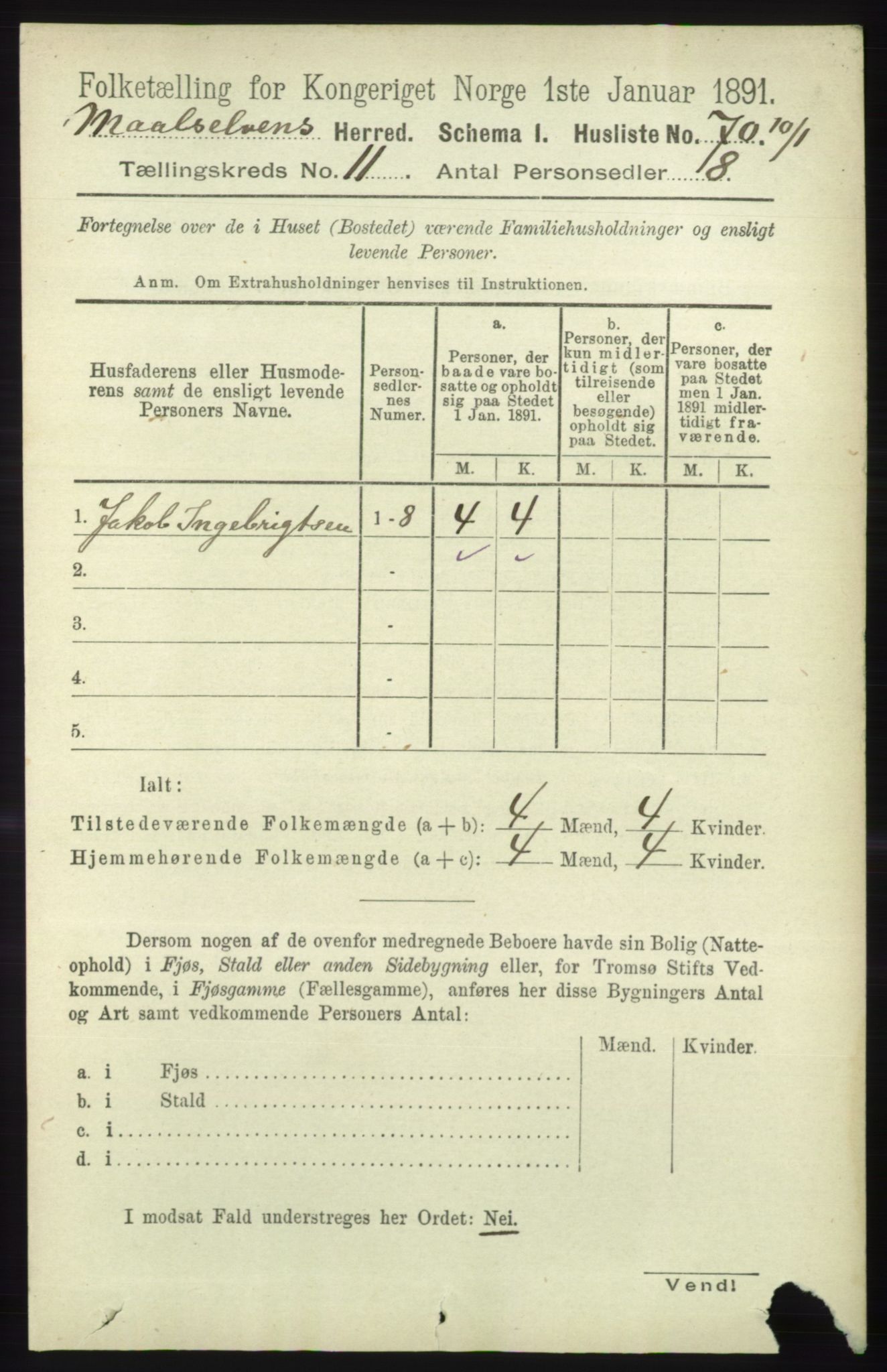 RA, 1891 census for 1924 Målselv, 1891, p. 3261