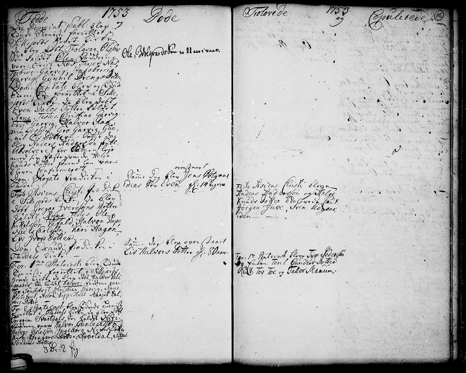 Seljord kirkebøker, SAKO/A-20/F/Fa/L0006: Parish register (official) no. I 6, 1744-1755, p. 116